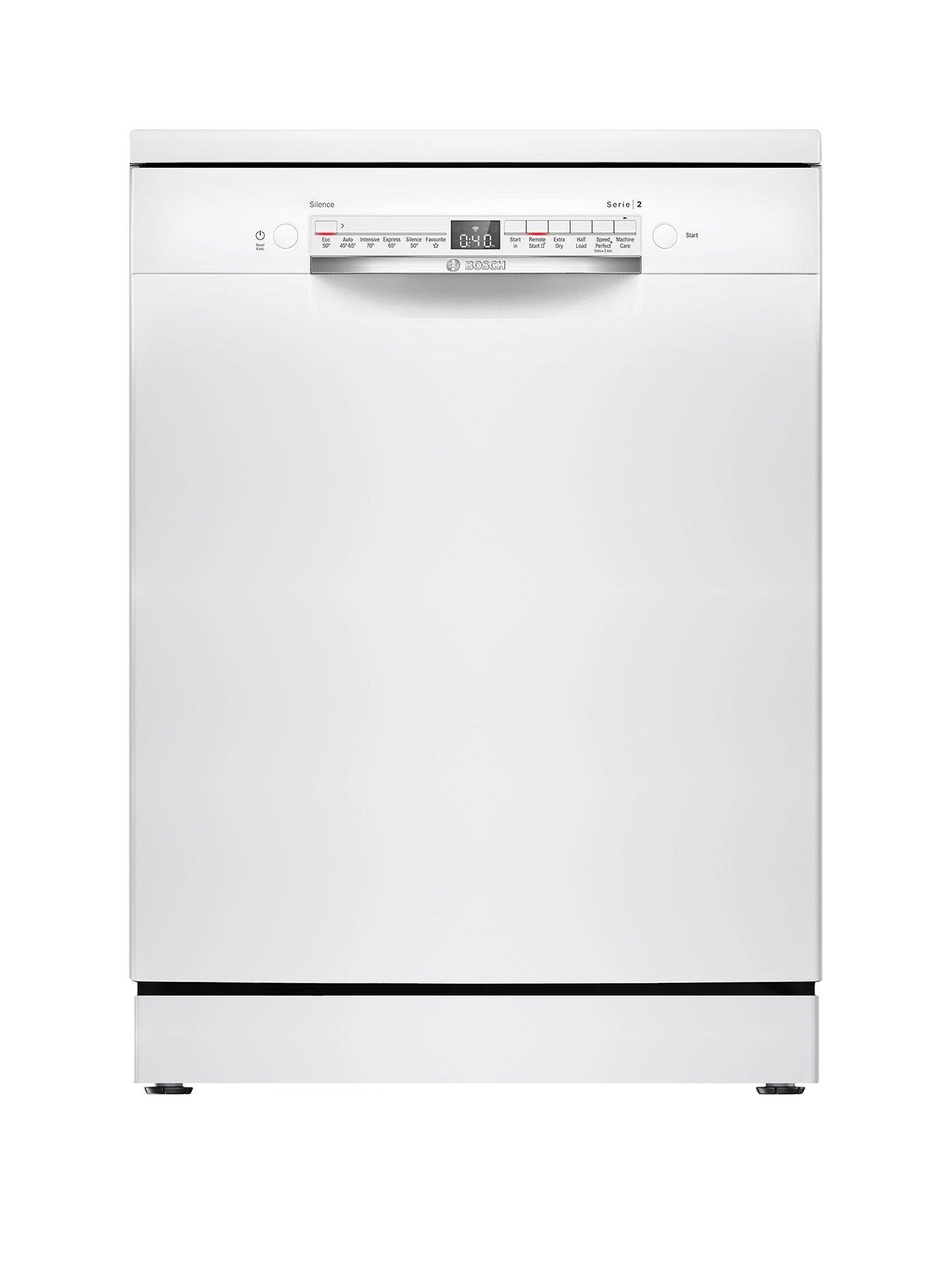 Product photograph of Bosch Series 2 Sms2hvw67g Fullsize 14-place Settings Freestanding Dishwasher - 6 Programmes Vario Baskets Vario Drawer 5 Options 46db 9l - White from very.co.uk