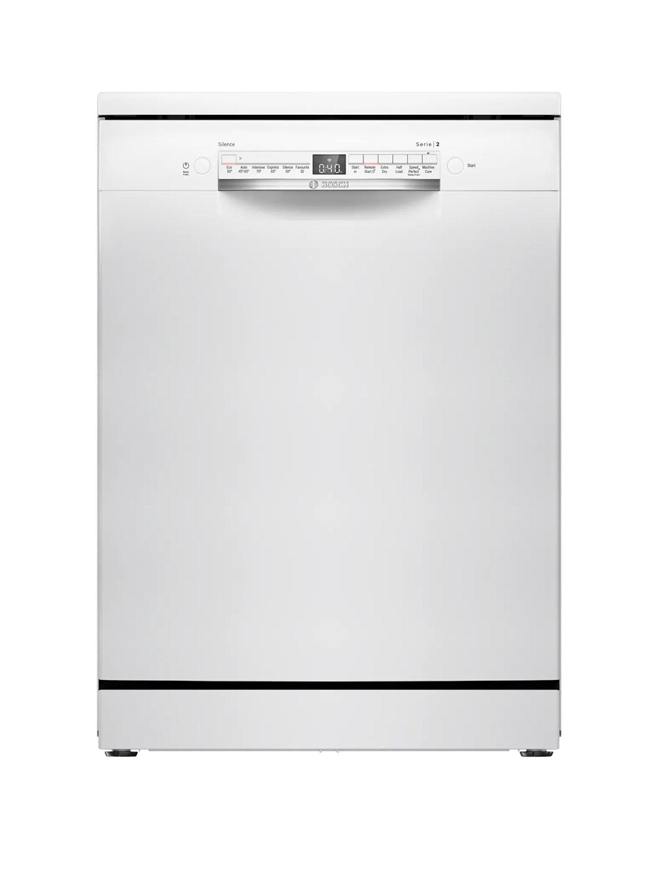 Product photograph of Bosch Series 2 Sms2hvw67g Fullsize 14-place Settings Freestanding Dishwasher - 6 Programmes Vario Baskets Vario Drawer 5 Options 46db 9l - White from very.co.uk