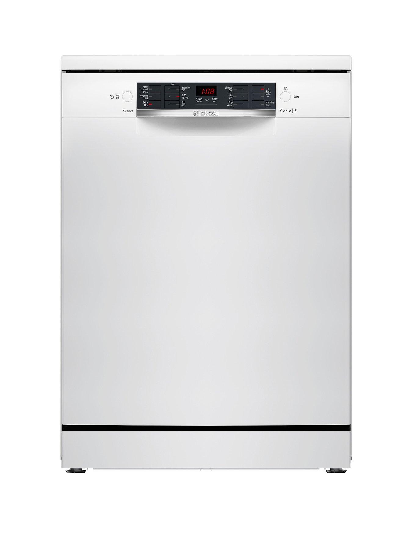 Product photograph of Bosch Series 2 Sms26aw08g Full Size 12 Place Settings Freestanding Dishwasher - 5 Programmes Vario Baskets 2 Options 46db 9 5l - White from very.co.uk