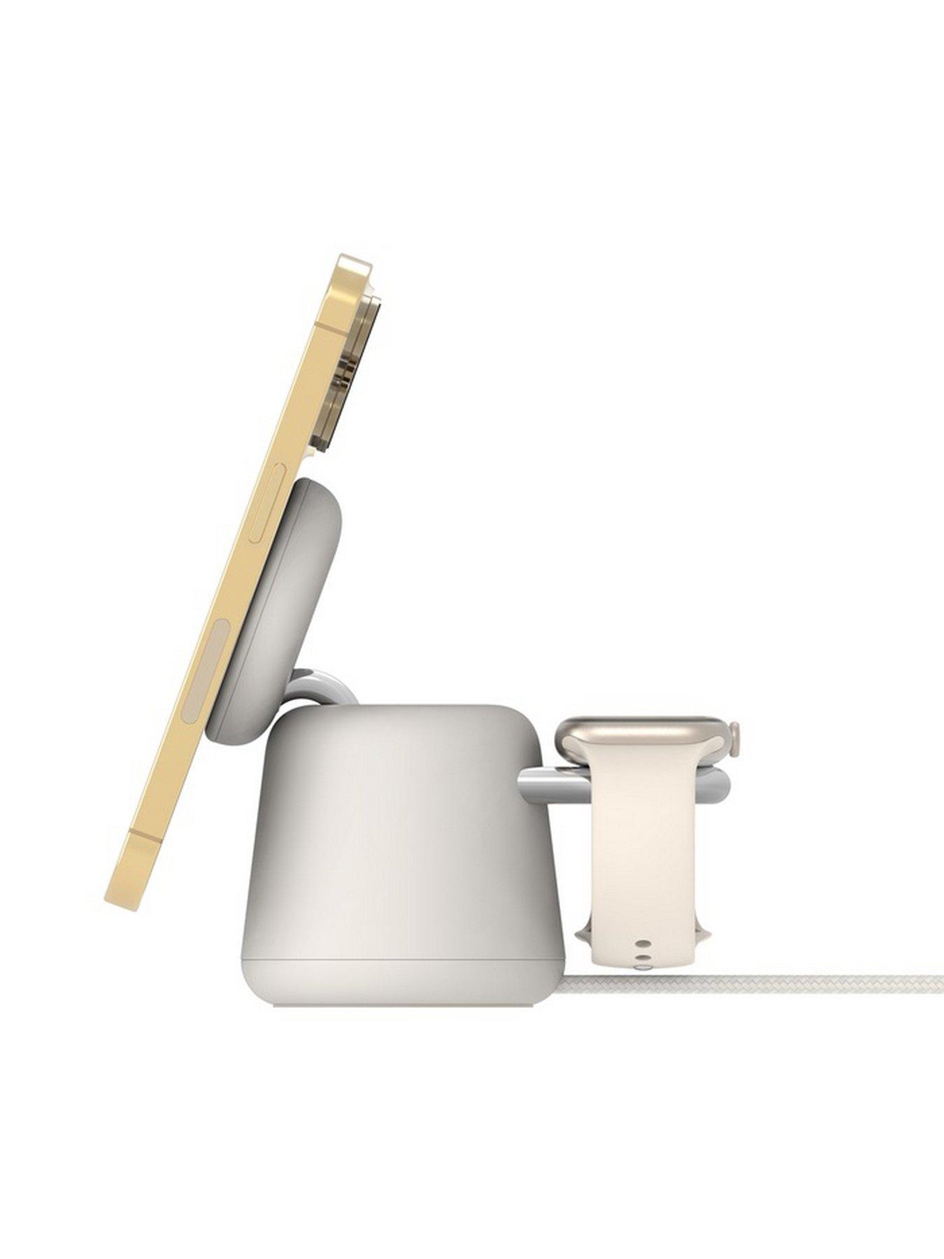 Image 6 of 6 of Belkin 2-in-1 Magsafe Wireless Charging Dock - iPhone &amp; Apple Watch, iPhone 15/14/13/12 Series Compatible - Sand
