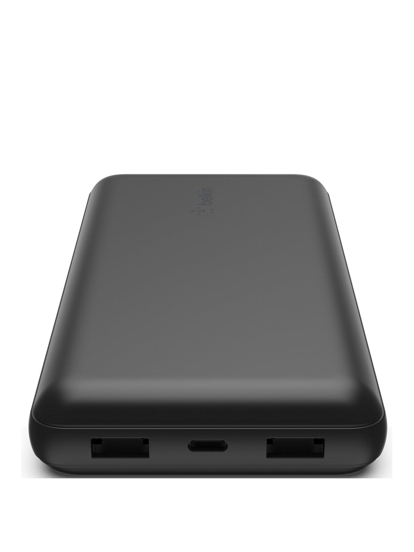 undefined BoostCharge 20,000mAh Powerbank - 3 Port, 15W Output, Fast Charging - Black