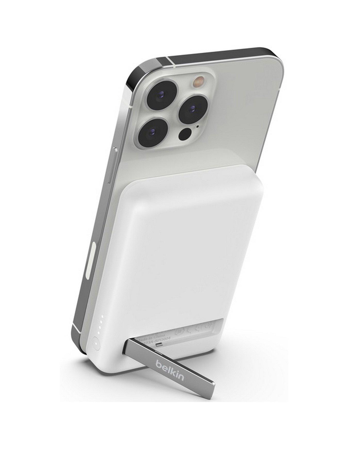undefined 5,000mAh MagSafe Compatible Powerbank with Kick Stand - iPhone 15/14/13/12 Series Compatible, White