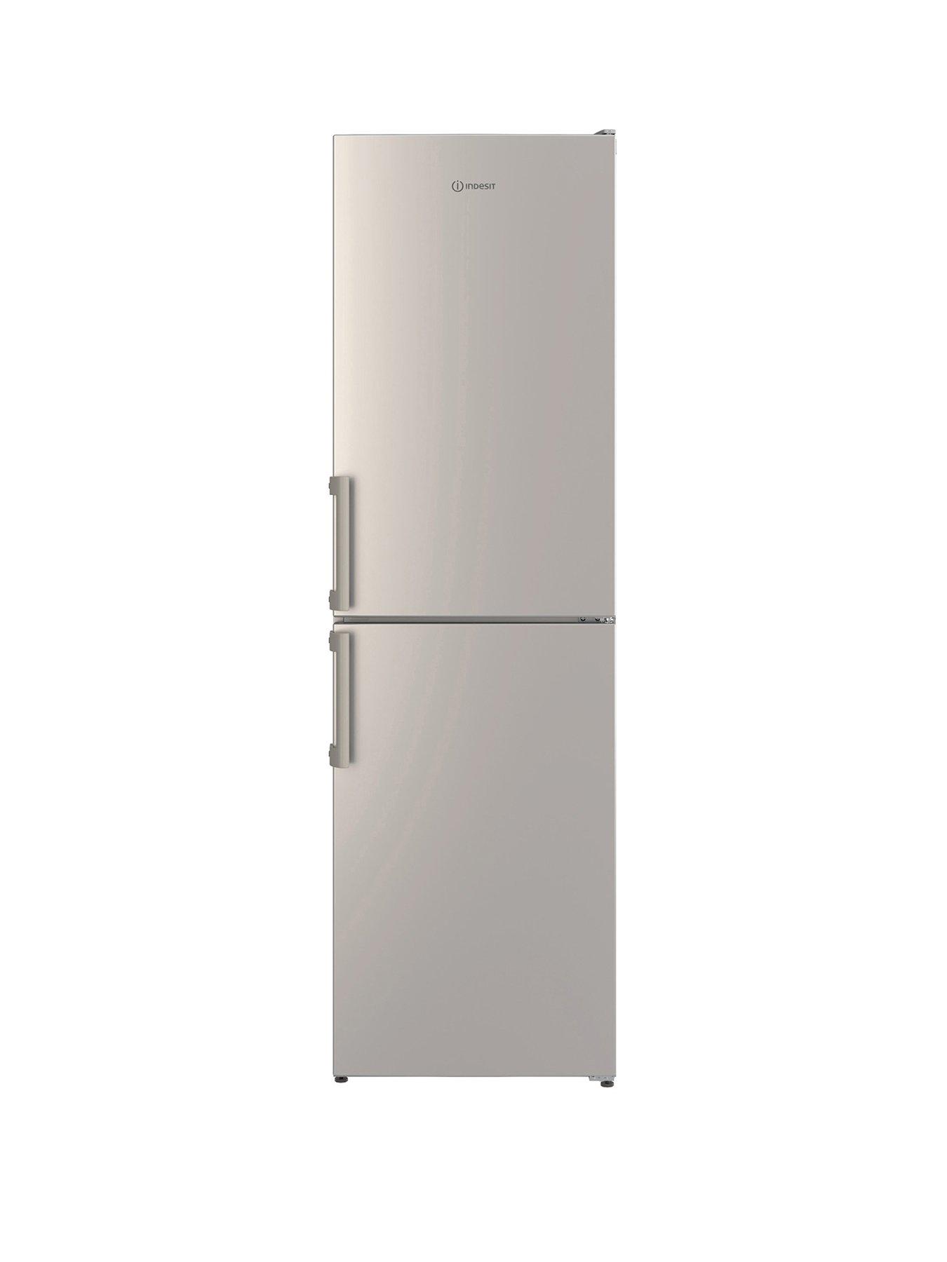 Product photograph of Indesit Ib55732suk 54cm Wide Low Frost Fridge Freezer - Silver from very.co.uk