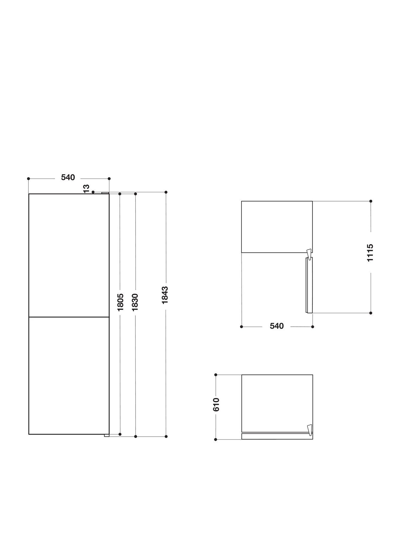 Hotpoint HBNF55182W 54cm Wide Frost-Free Fridge Freezer - White | Very ...