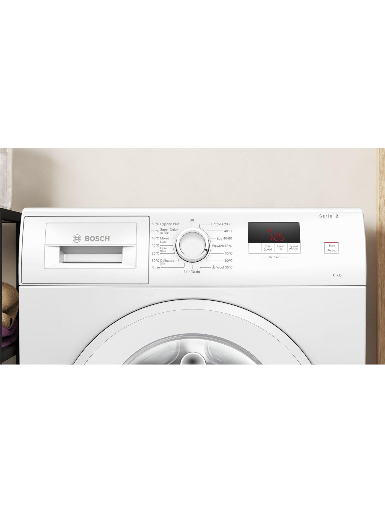 Image 2 of 7 of Bosch Series 2 WGE03408GB 8kg Load, 1400rpm Spin SpeedPerfect Washing Machine - White - A Rated