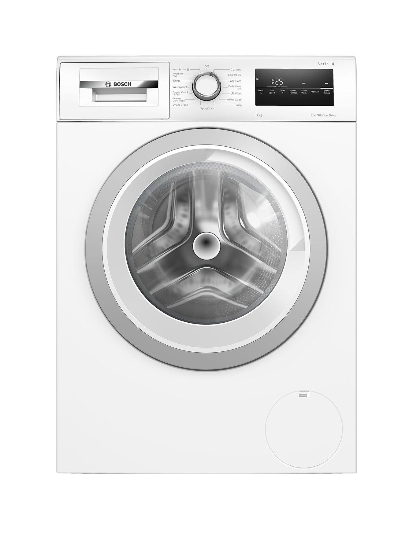 undefined Series 4 WAN28258GB 8kg Load, 1400rpm Spin Freestanding Washing Machine - Iron Assist, SpeedPerfect, Eco Silence Drive, LED display - White