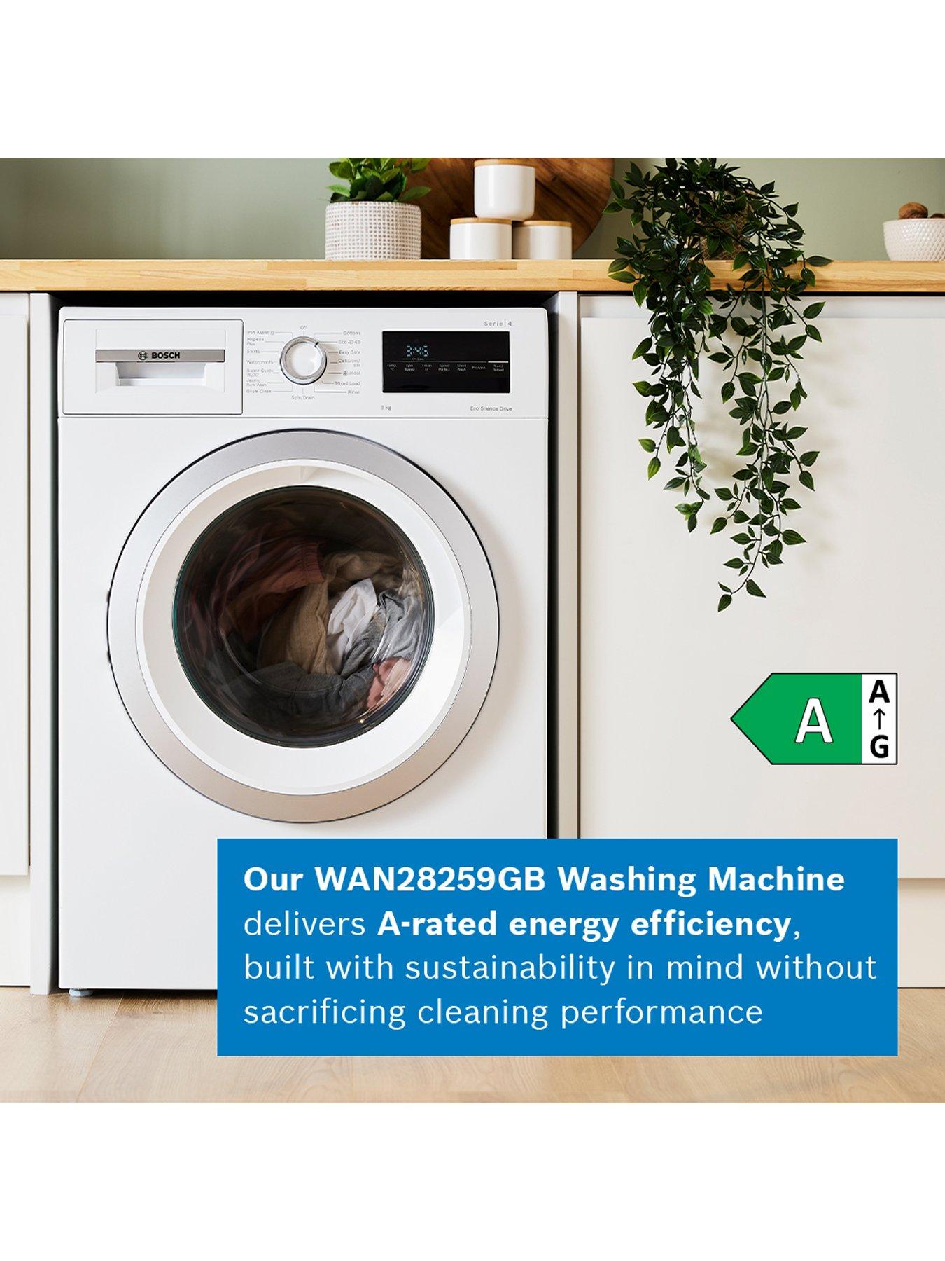 Image 3 of 8 of Bosch Series 4 WAN28259GB 9kg Load, 1400rpm Spin Freestanding Washing Machine - Iron Assist, SpeedPerfect, Eco Silence Drive, LED display - White