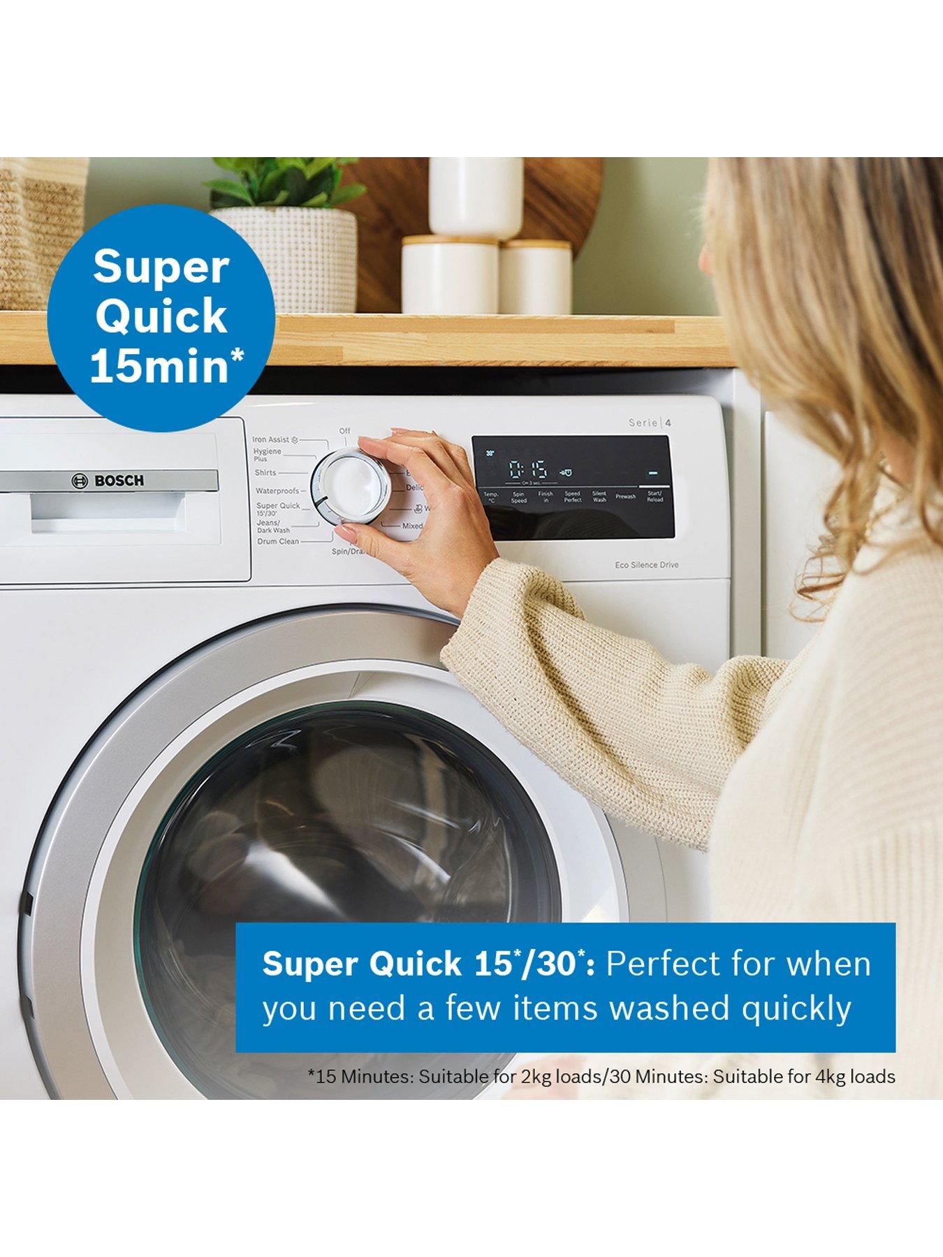 Image 5 of 8 of Bosch Series 4 WAN28259GB 9kg Load, 1400rpm Spin Freestanding Washing Machine - Iron Assist, SpeedPerfect, Eco Silence Drive, LED display - White