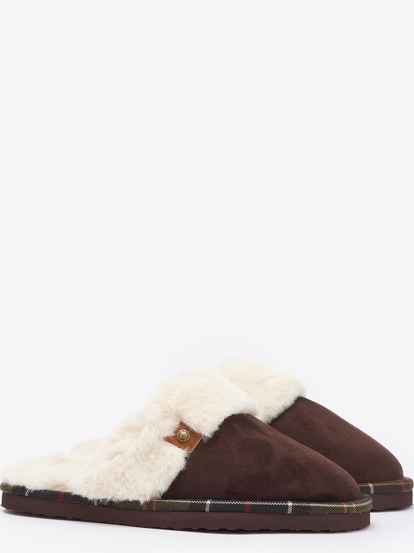 Image 4 of 6 of Barbour Claudia Mule Slippers - Brown