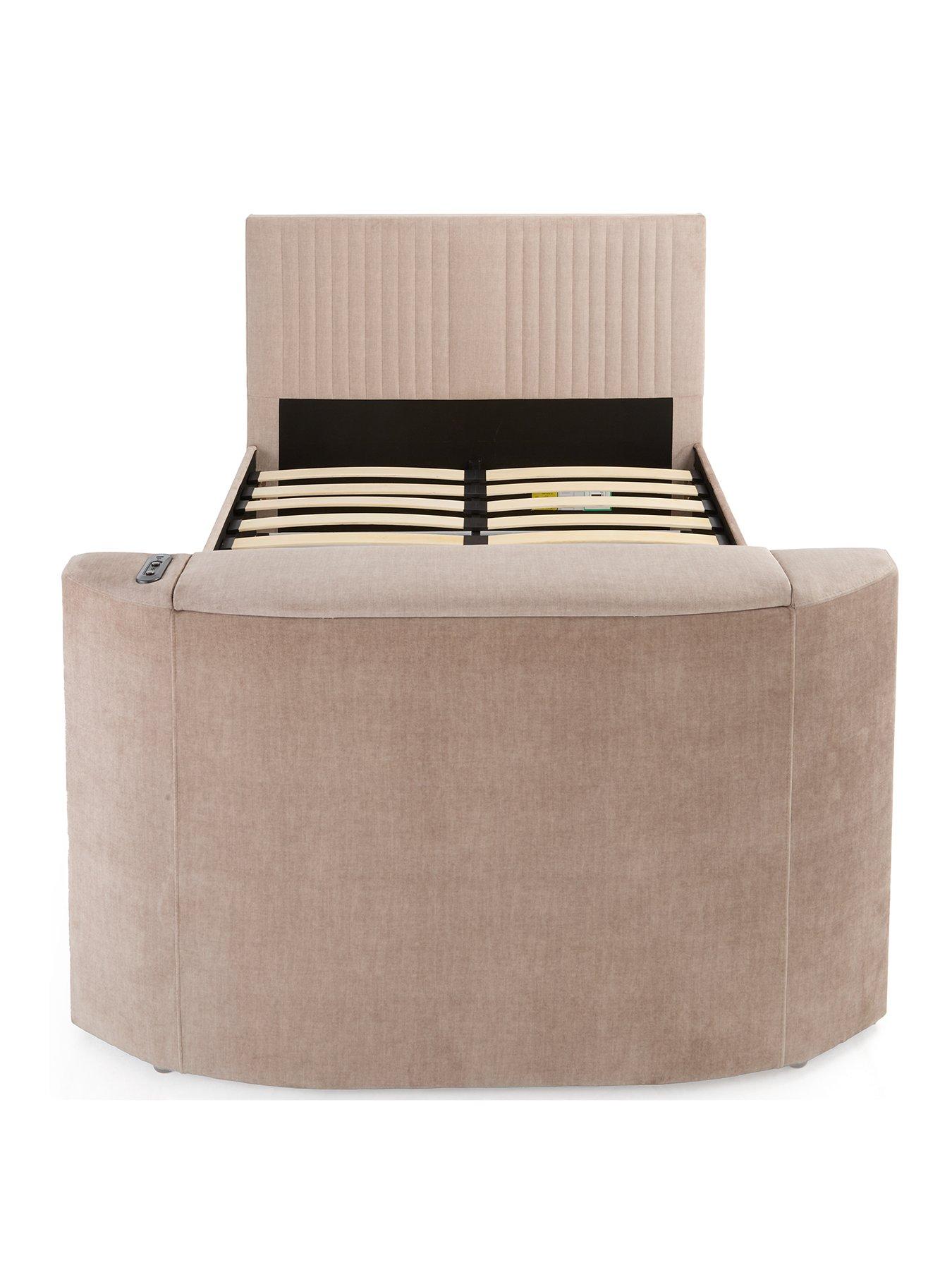 Image 2 of 7 of Very Home Prent TV Bed with Voice Control and Mattress Options (Buy &amp; SAVE!) - Natural