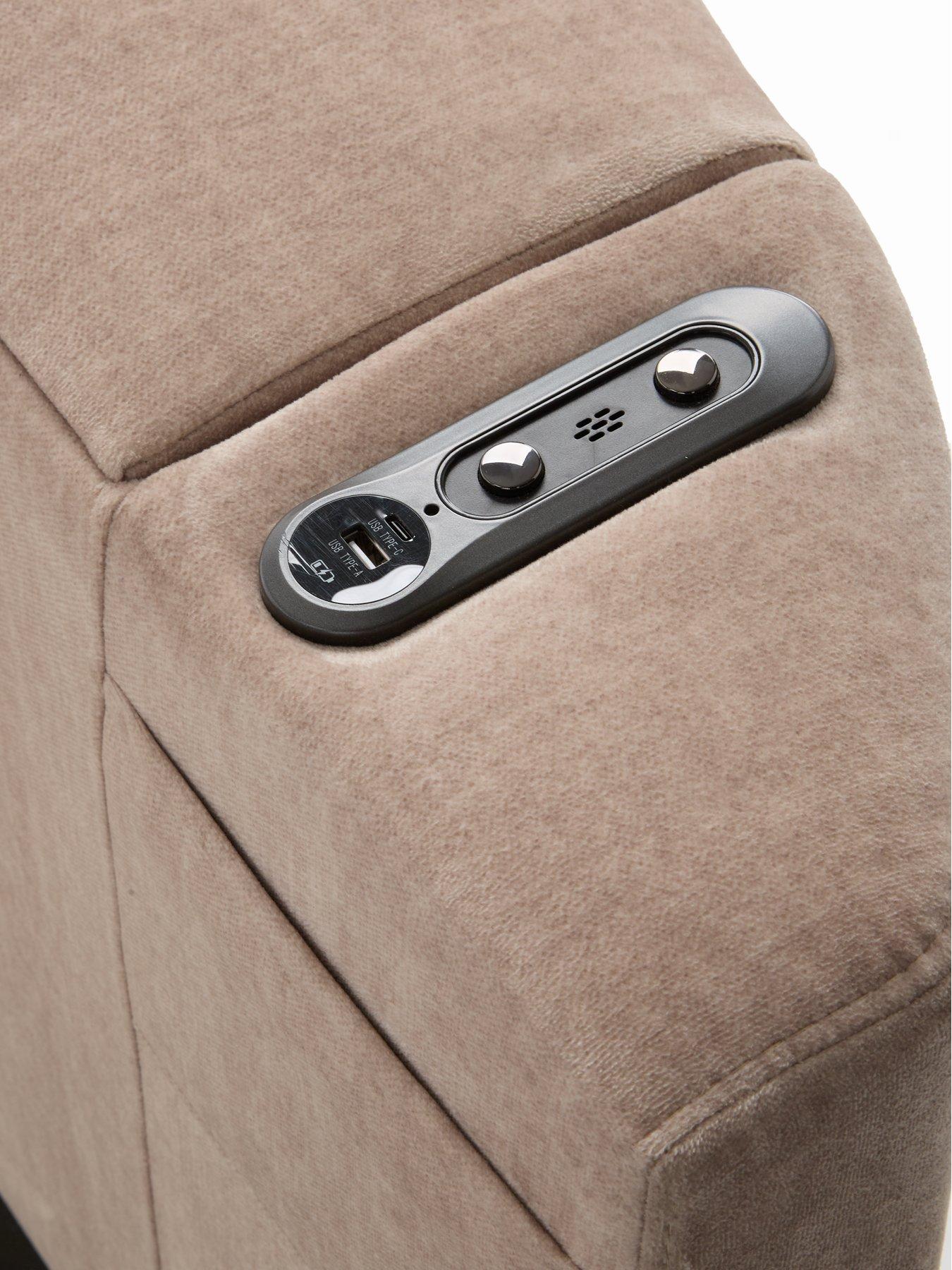 Image 6 of 7 of Very Home Prent TV Bed with Voice Control and Mattress Options (Buy &amp; SAVE!) - Natural