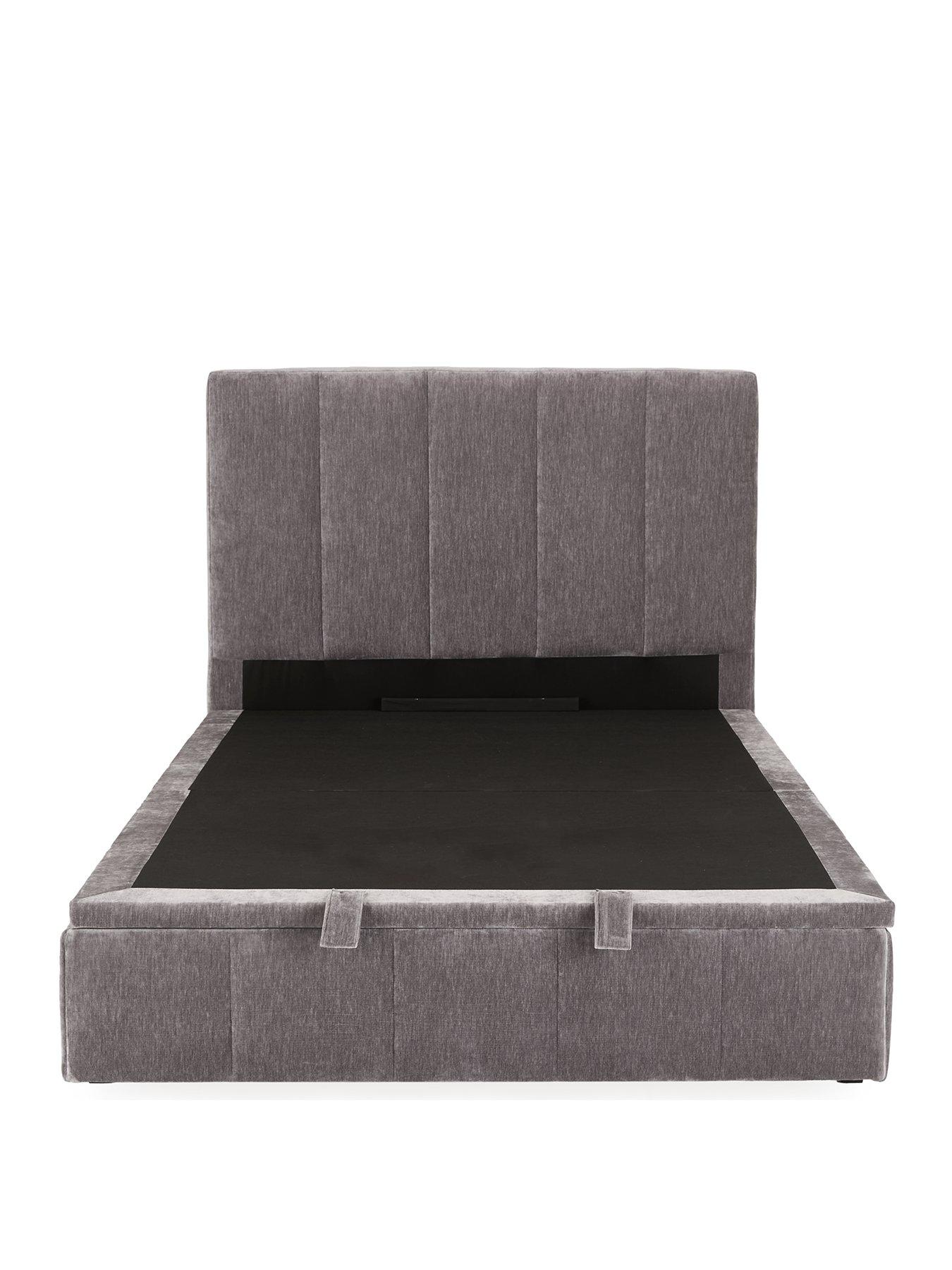 Image 2 of 6 of Very Home Remy End Lift Up Storage Ottoman Bed with Mattress Options (Buy &amp; SAVE!) - Grey