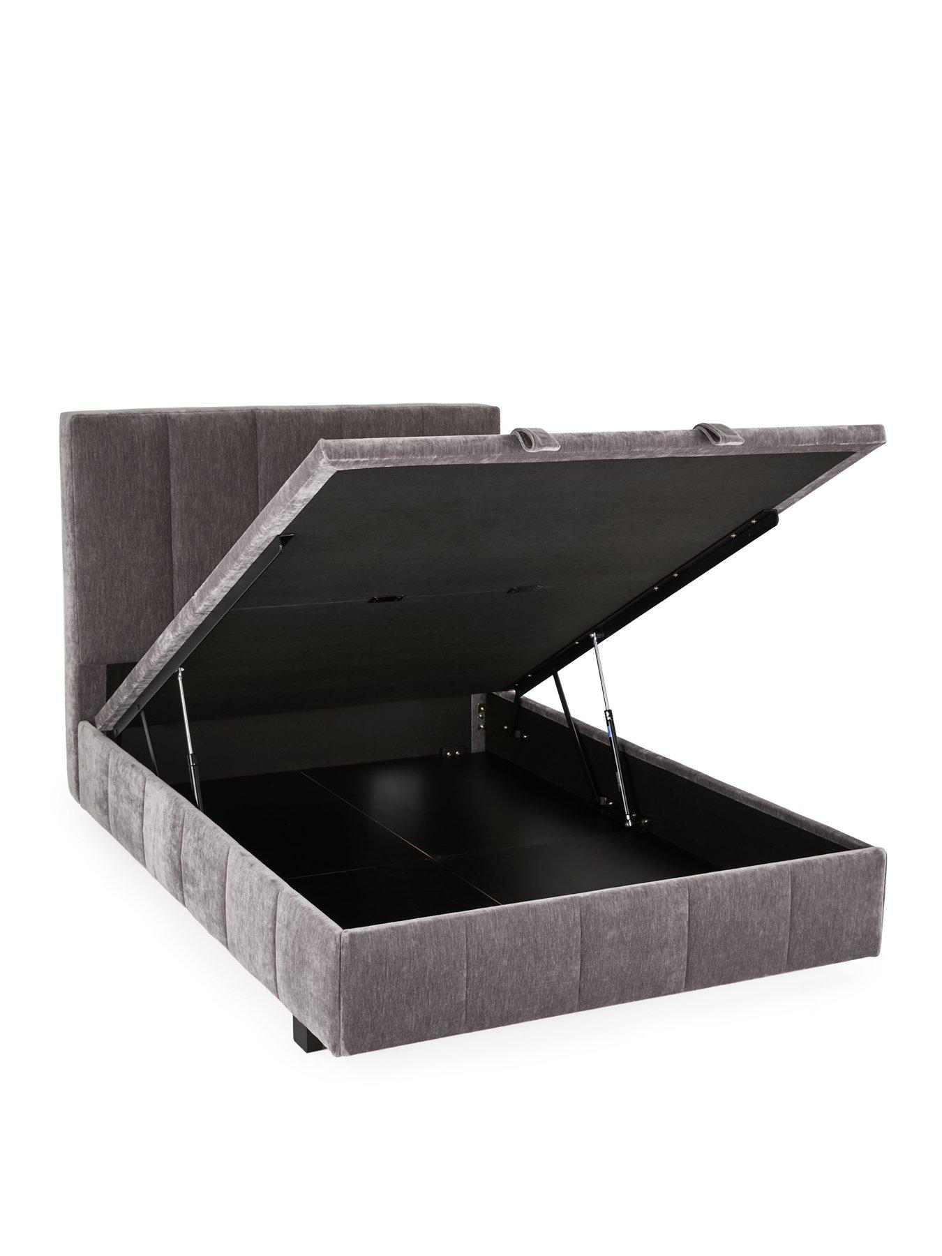 Image 3 of 6 of Very Home Remy End Lift Up Storage Ottoman Bed with Mattress Options (Buy &amp; SAVE!) - Grey