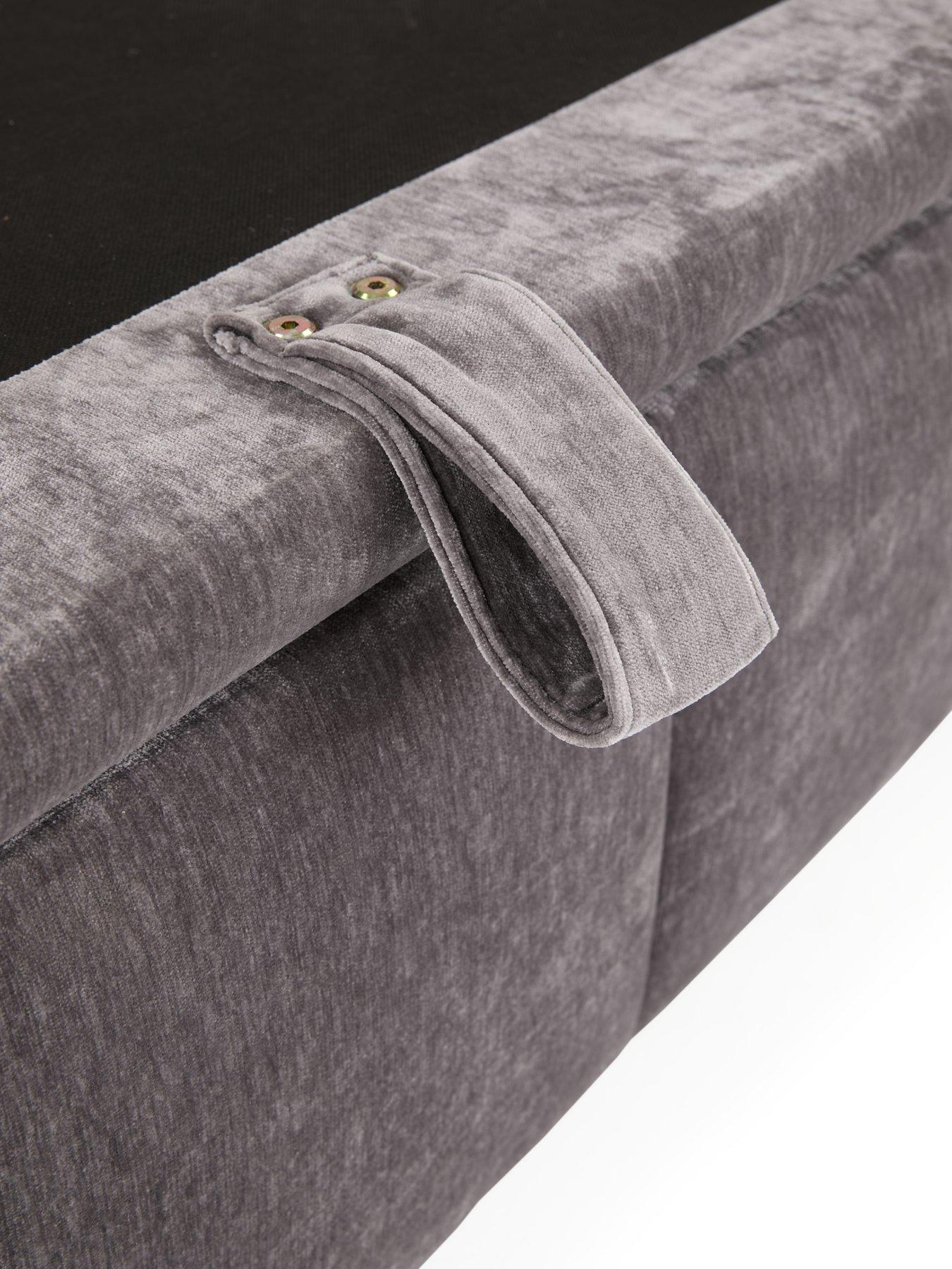 Image 5 of 6 of Very Home Remy End Lift Up Storage Ottoman Bed with Mattress Options (Buy &amp; SAVE!) - Grey