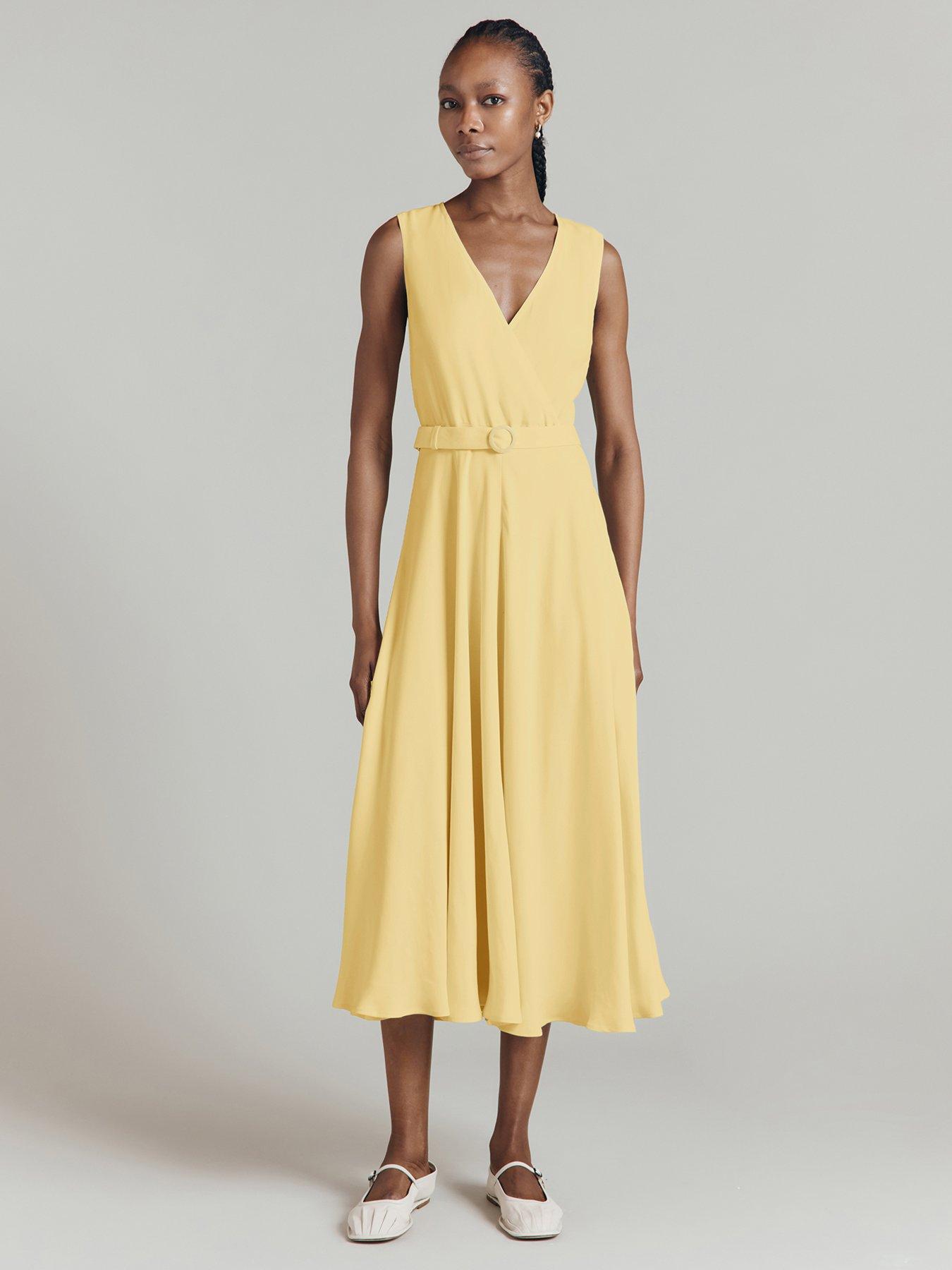 Calvin klein yellow dress best sale