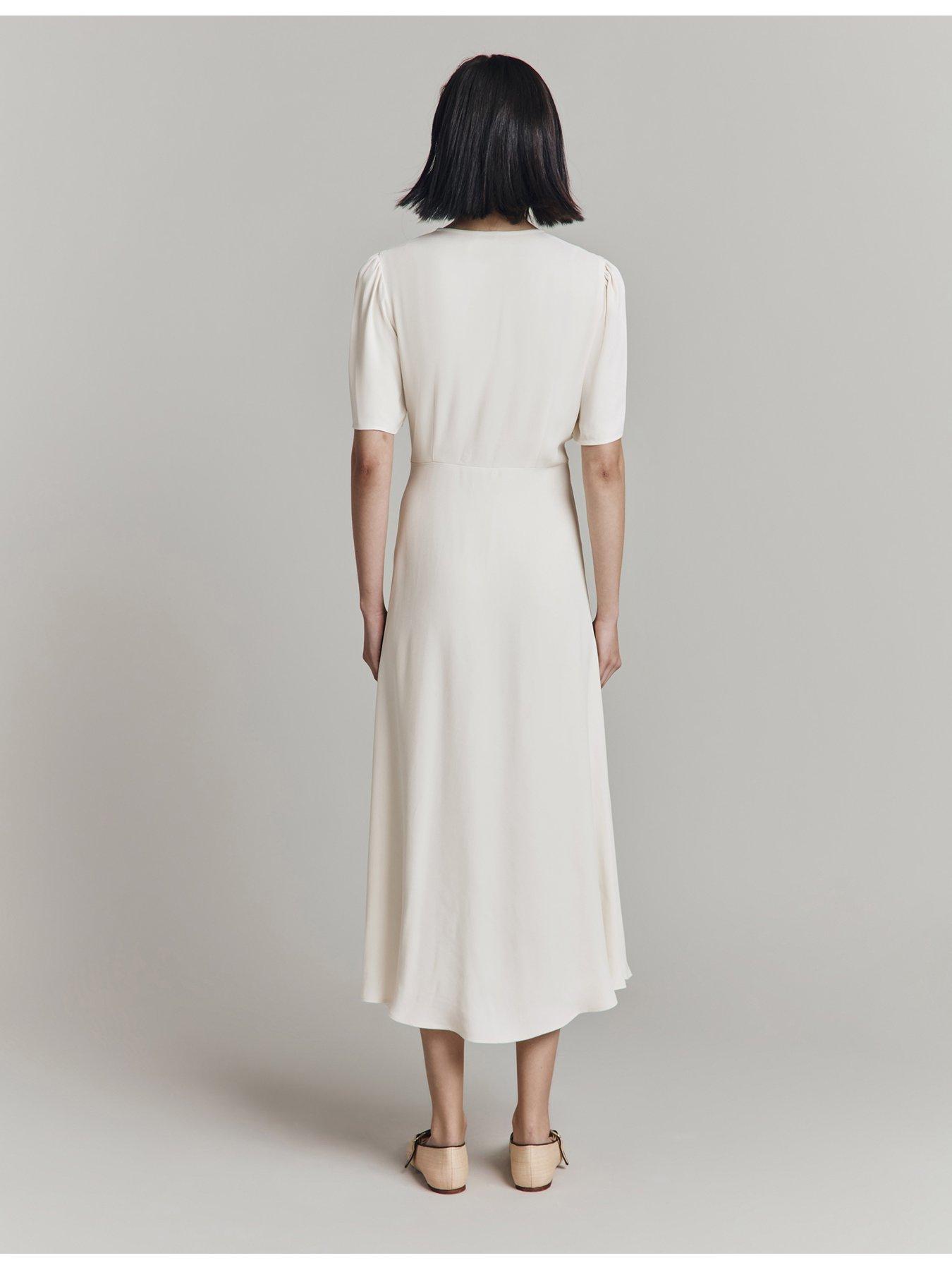 Maeve Short Sleeve Midaxi Dress Ivory