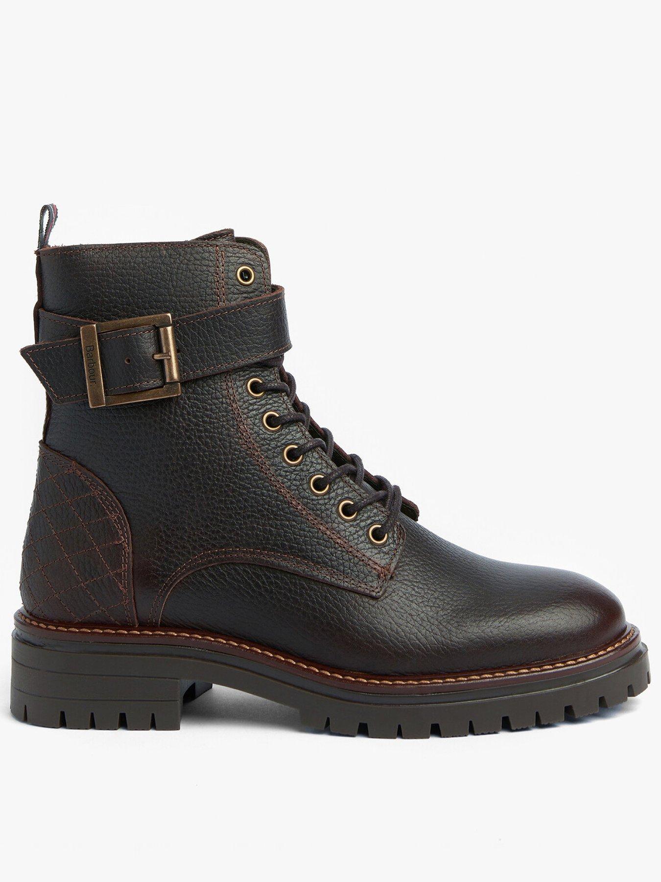 Image 1 of 5 of Barbour Heidi Commando Ankle Boots - Brown