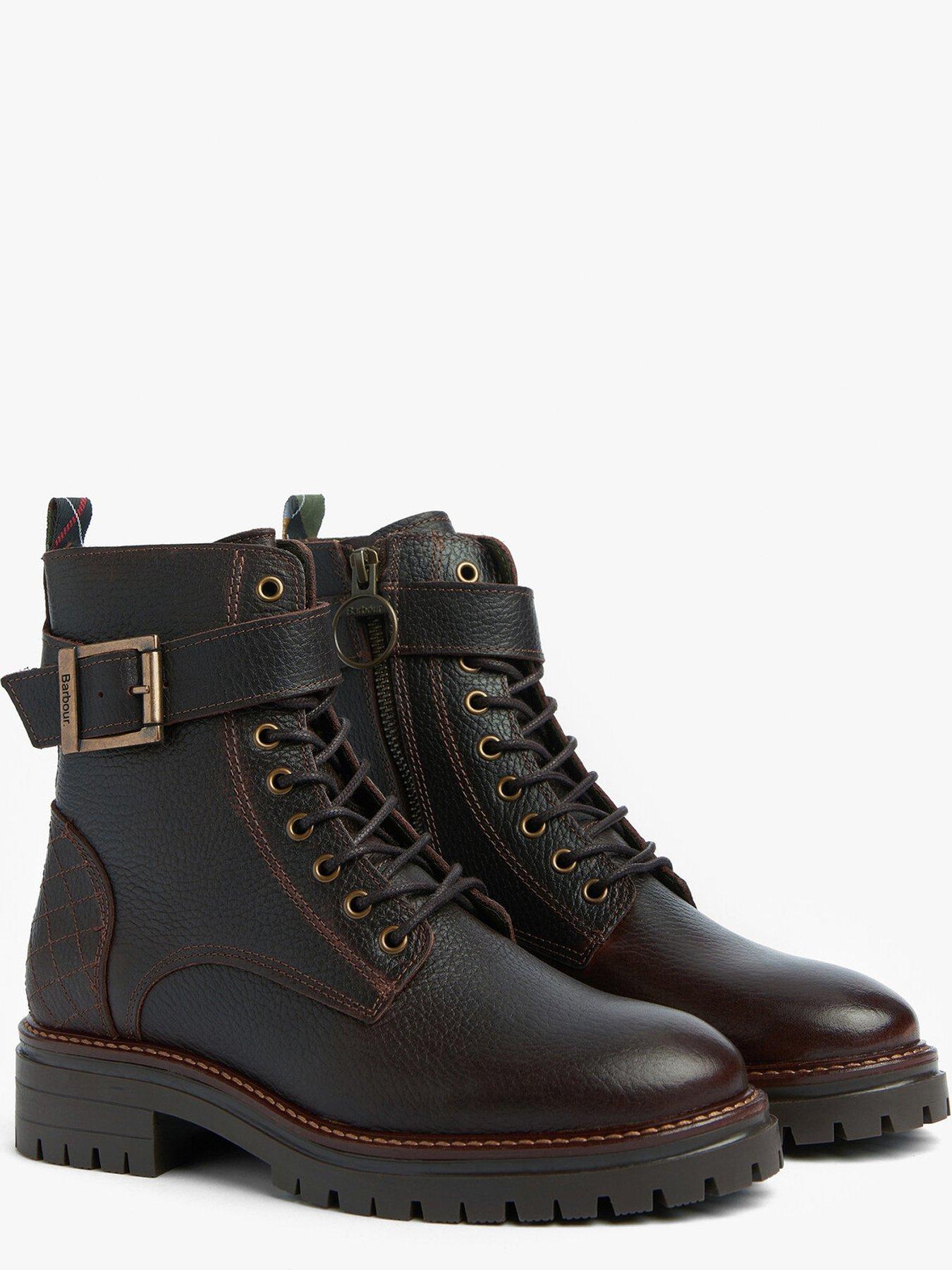 Image 4 of 5 of Barbour Heidi Commando Ankle Boots - Brown