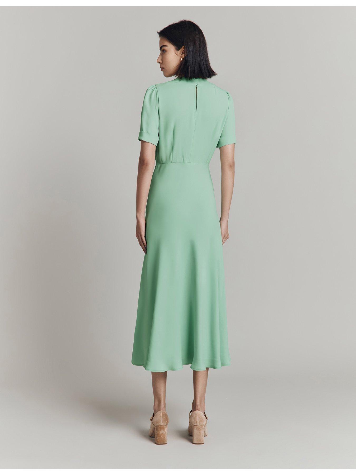 Louisa Short Sleeve Midaxi Dress Green