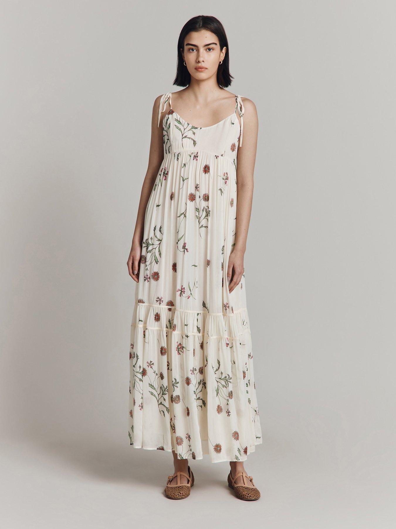Ghost Botanical Floral Clarice Dress, Multi, Size L, Women