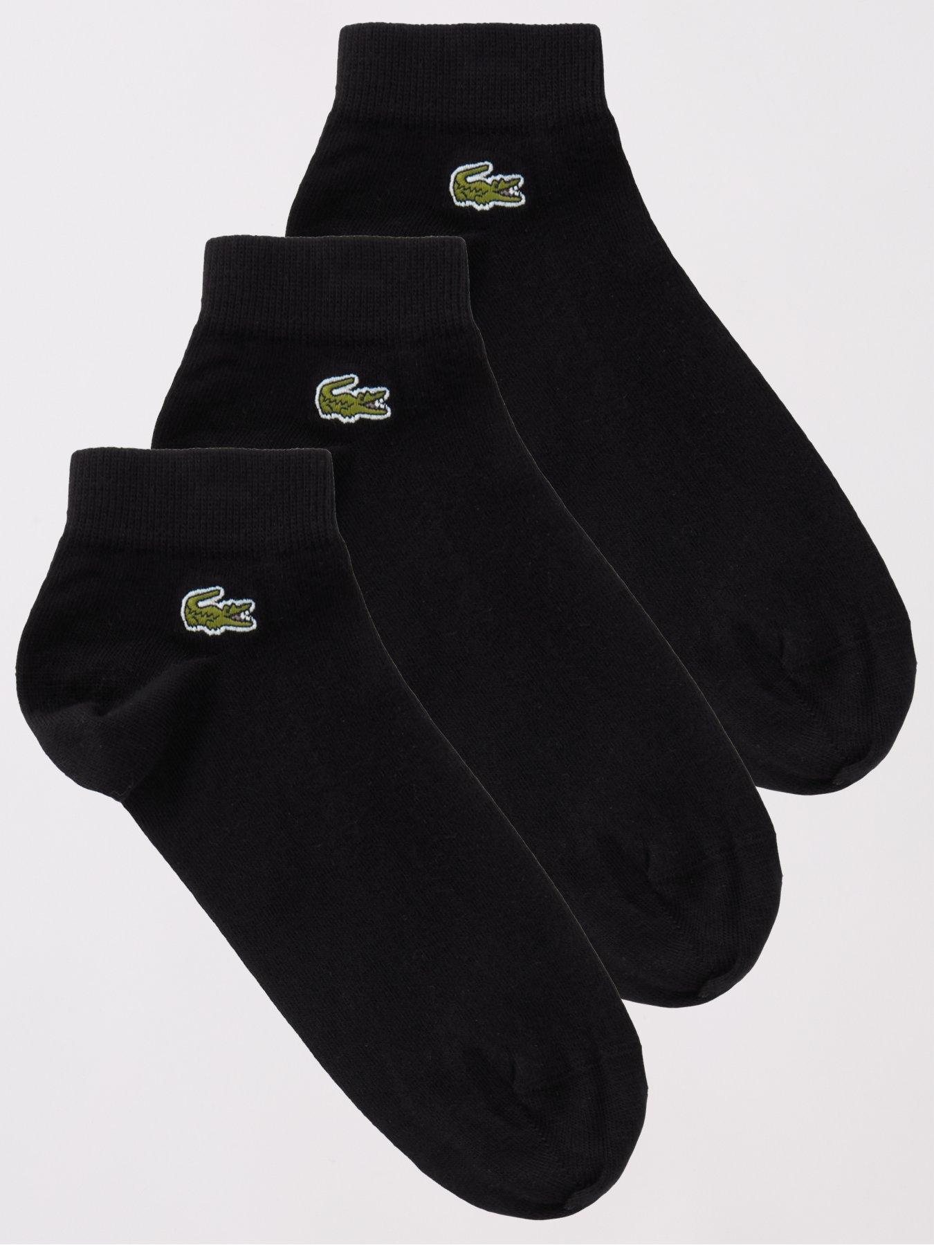 undefined 3-pack Monochrome Short Crew Socks - Black