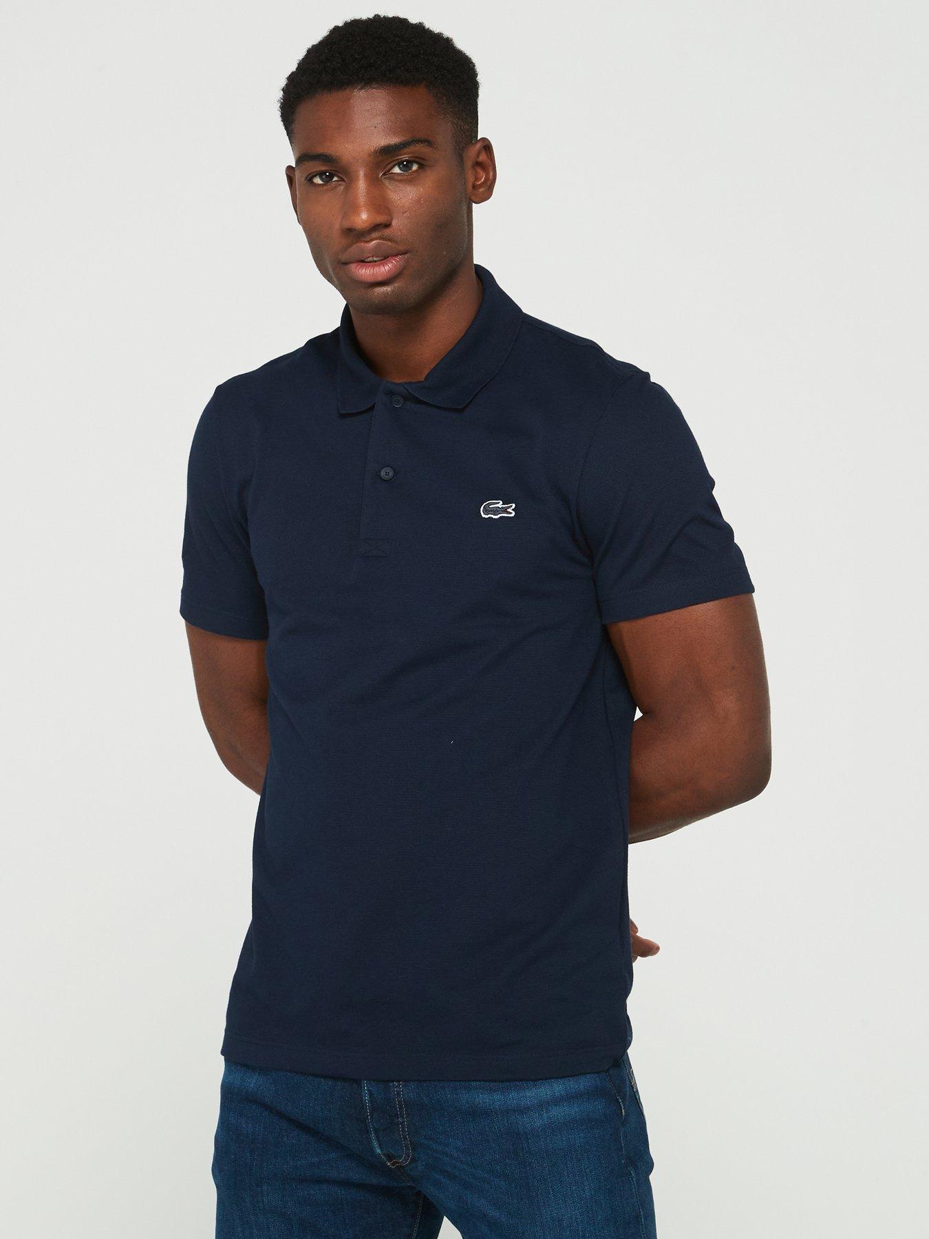 Lacoste Regular Fit Cotton Ottoman Polo Shirt Navy Very