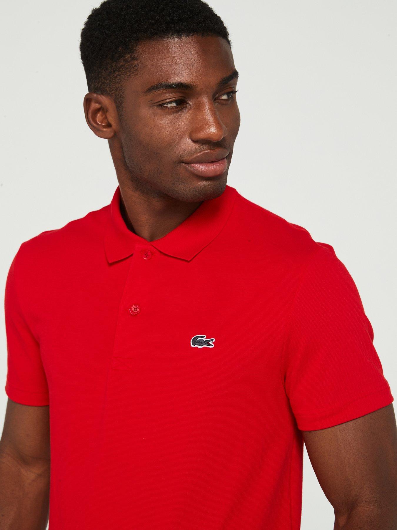 Lacoste Regular Fit Cotton Ottoman Polo Shirt Red Very