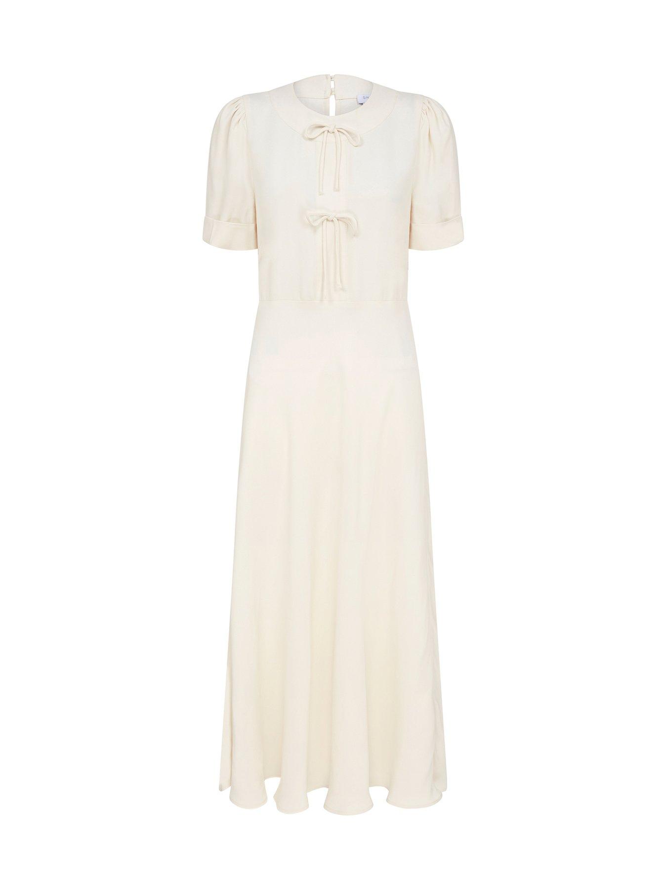 Ghost Louisa Short Sleeve Midaxi Dress White Very