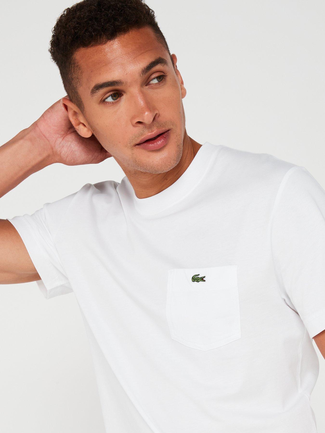 Regular Fit Cotton Jersey Pocket T Shirt White