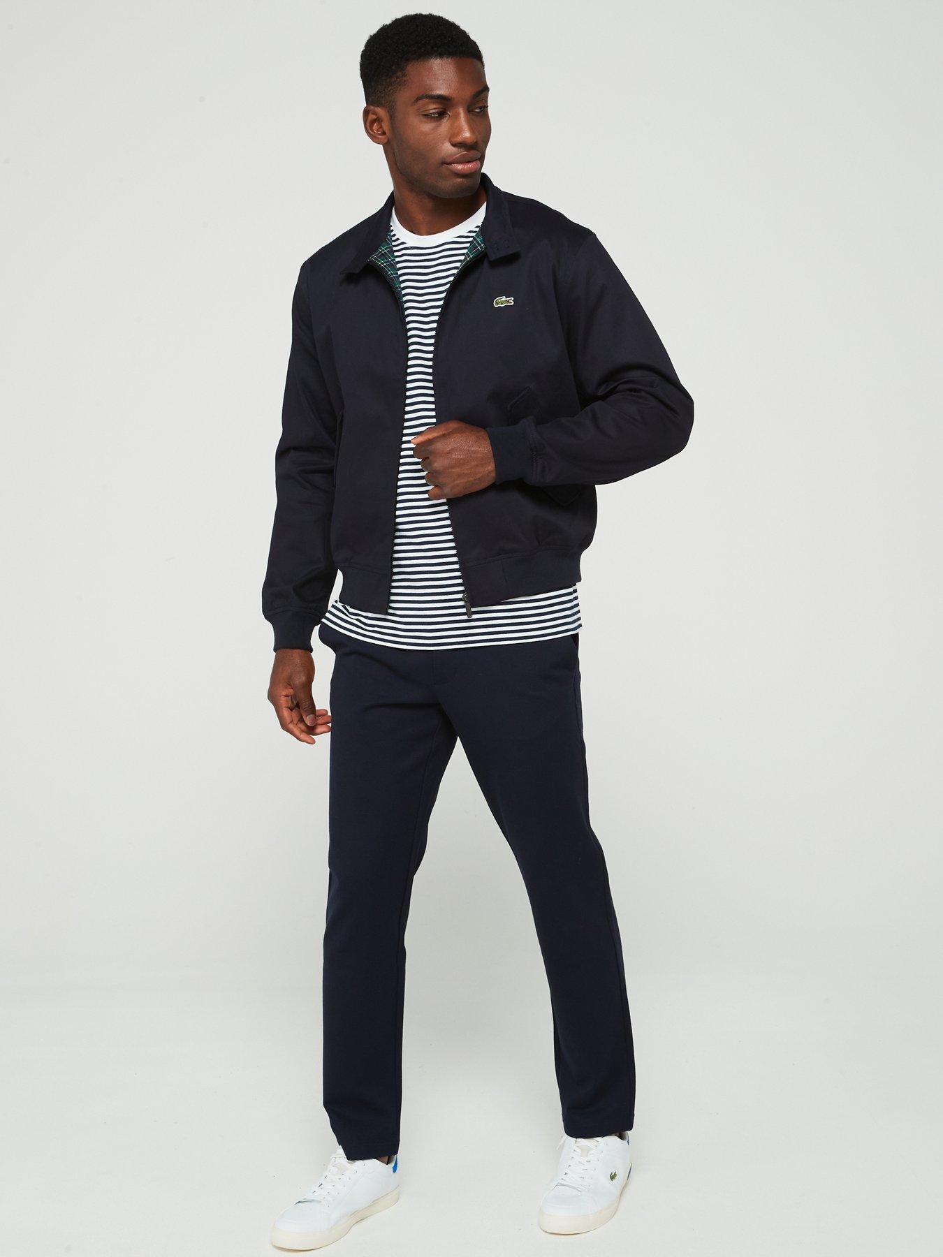Lacoste Showerproof Cotton Twill Harrington Jacket Navy Very
