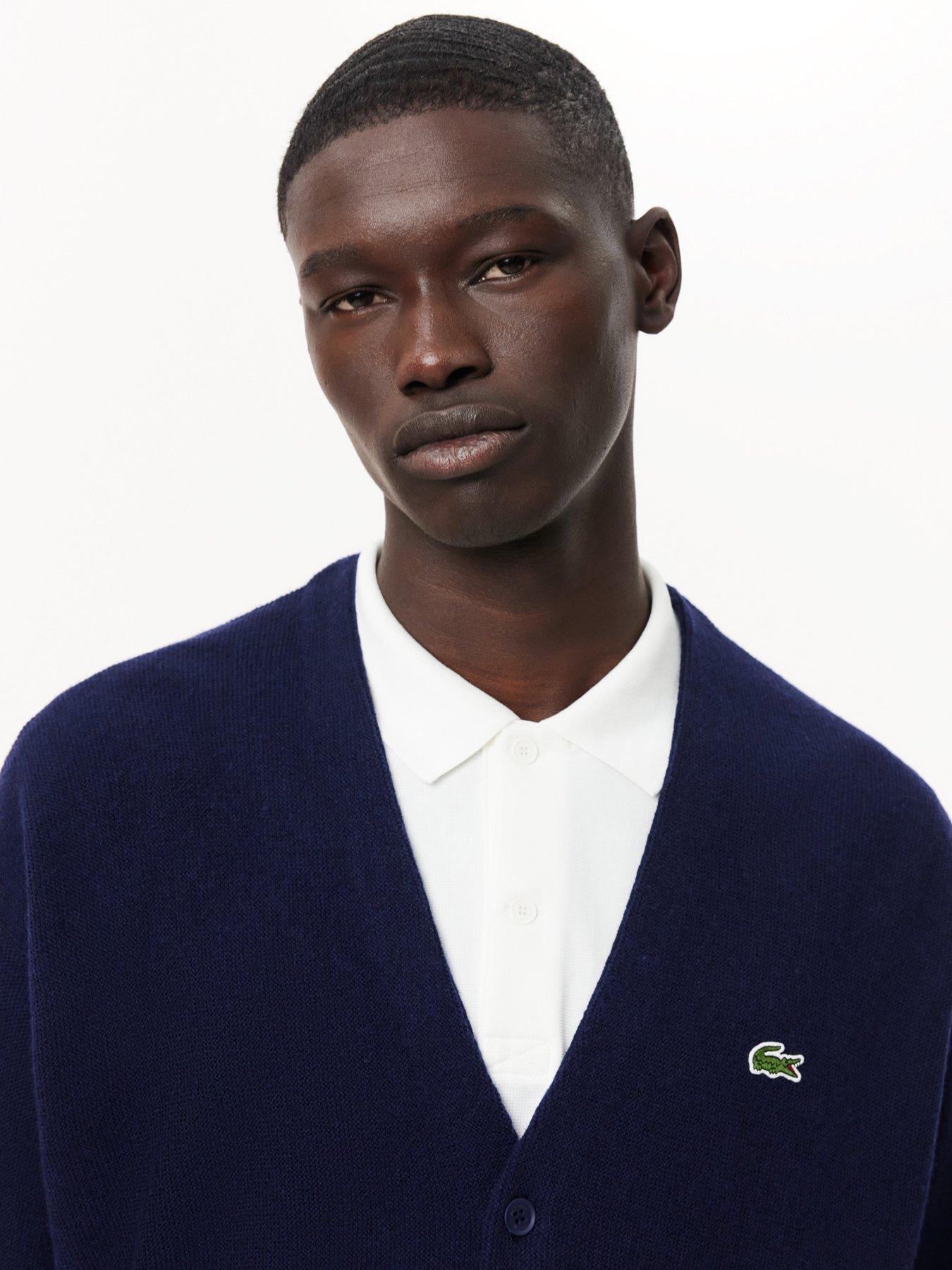 Lacoste Oversized Wool Knitted Cardigan Navy Very