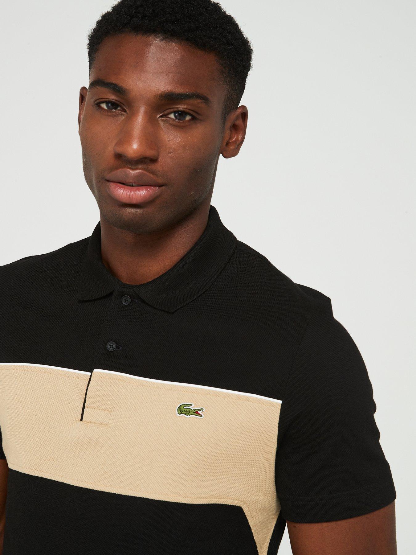 Lacoste Original L.12.12 Regular Fit Colourblock Polo Shirt Black Very