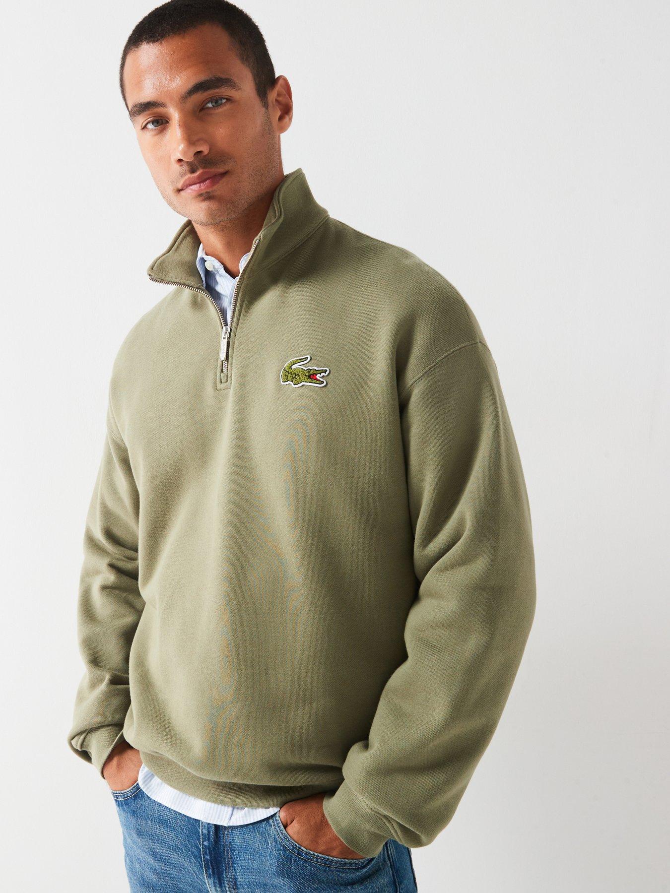 High quality XL Lacoste pullover with khaki cap.