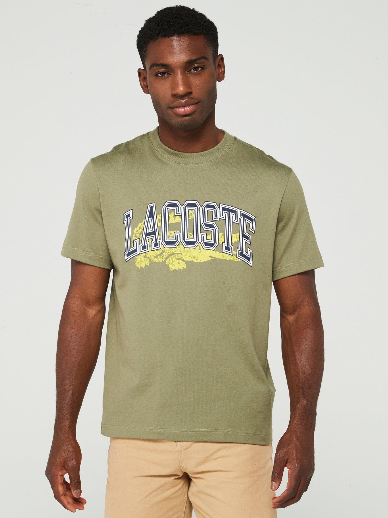 Lacoste khaki t shirt best sale