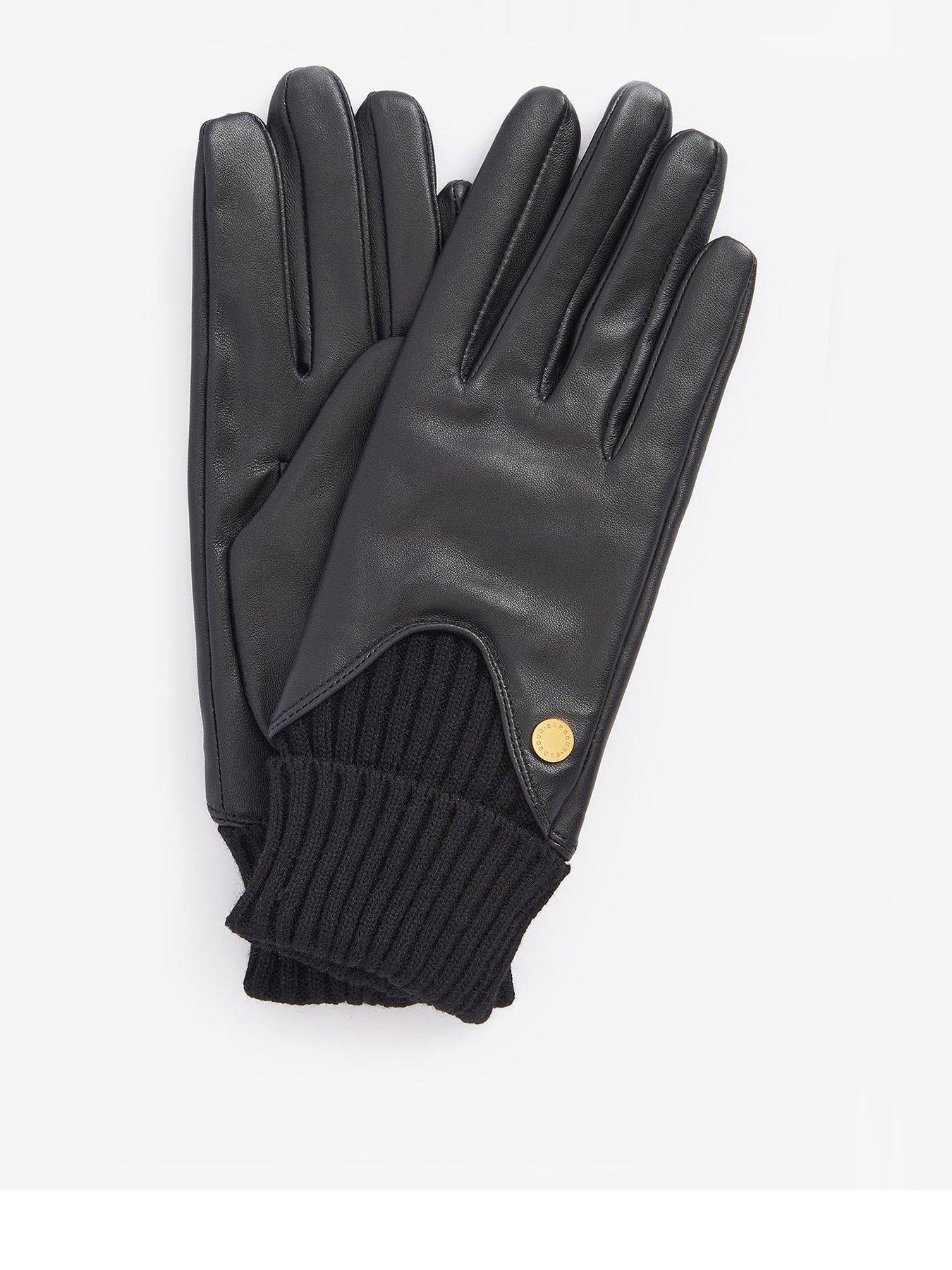 Image 1 of 3 of Barbour Deanna Leather Glove - Black