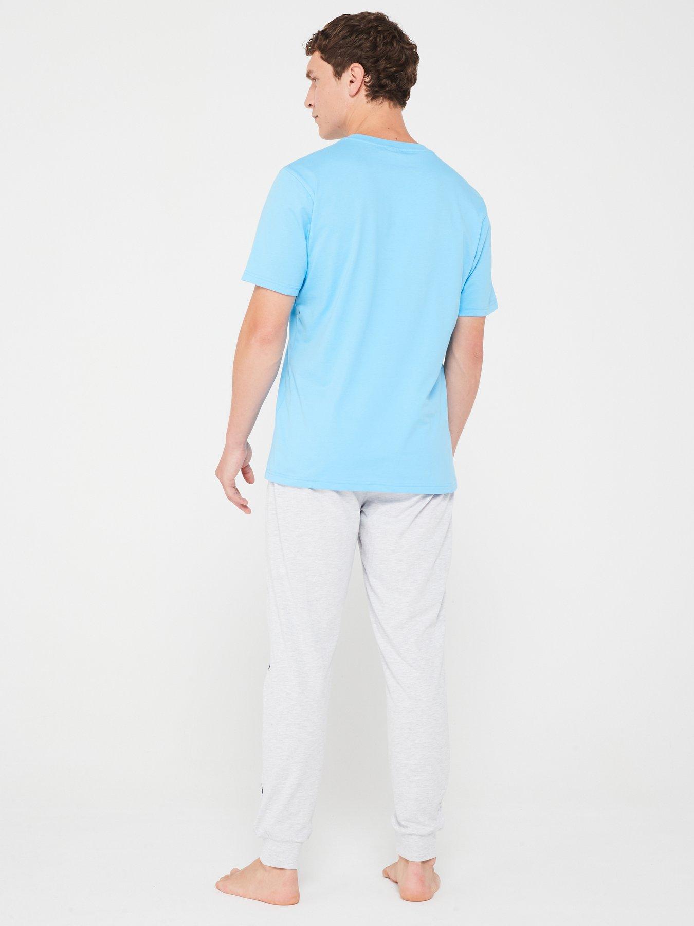 Image 2 of 5 of Manchester City Mens Manchester City Short Fc Sleeve Pj Set - Blue