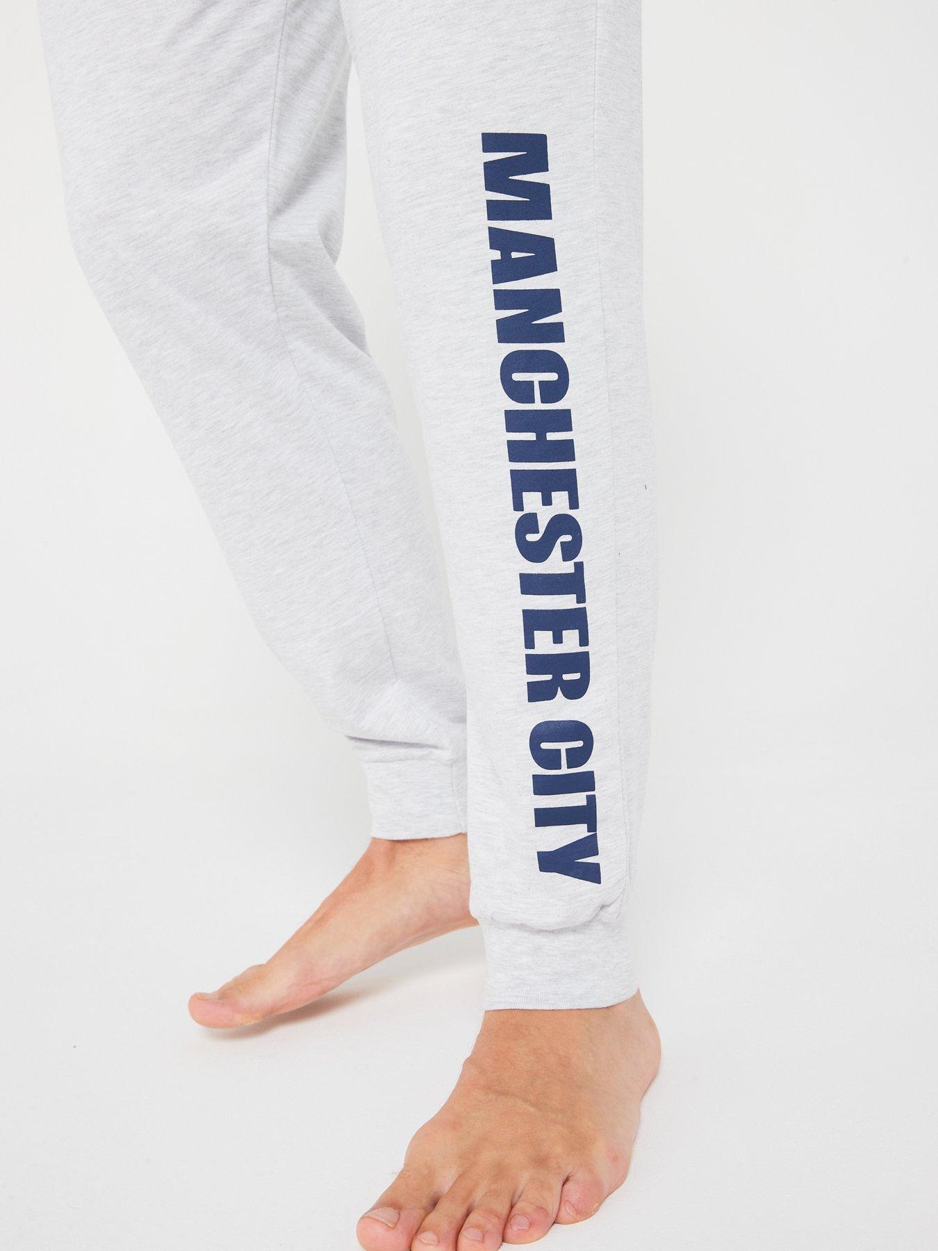 Image 5 of 5 of Manchester City Mens Manchester City Short Fc Sleeve Pj Set - Blue