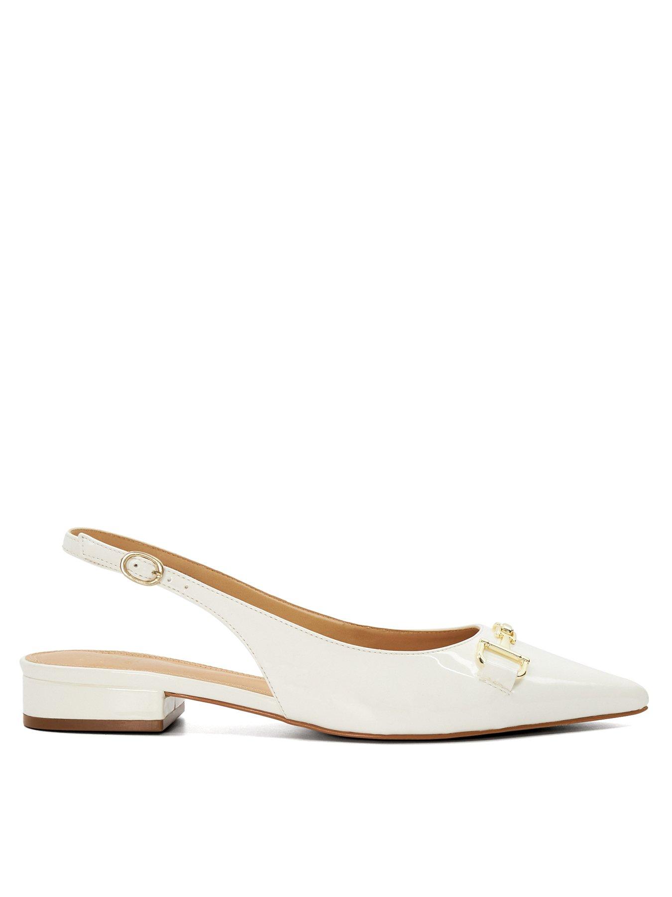 Dune white flat shoes best sale