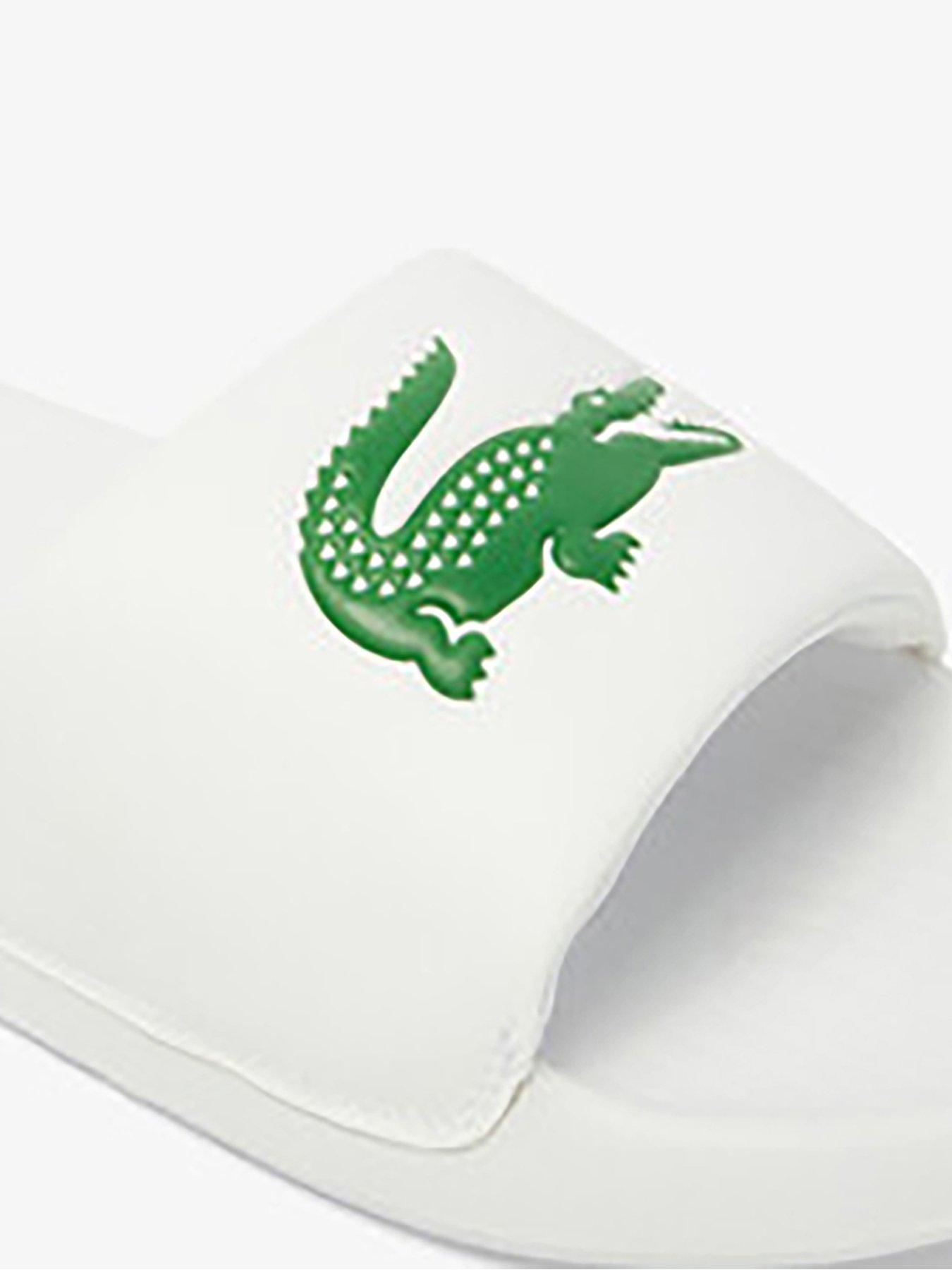 Serve Croc Logo Sliders White