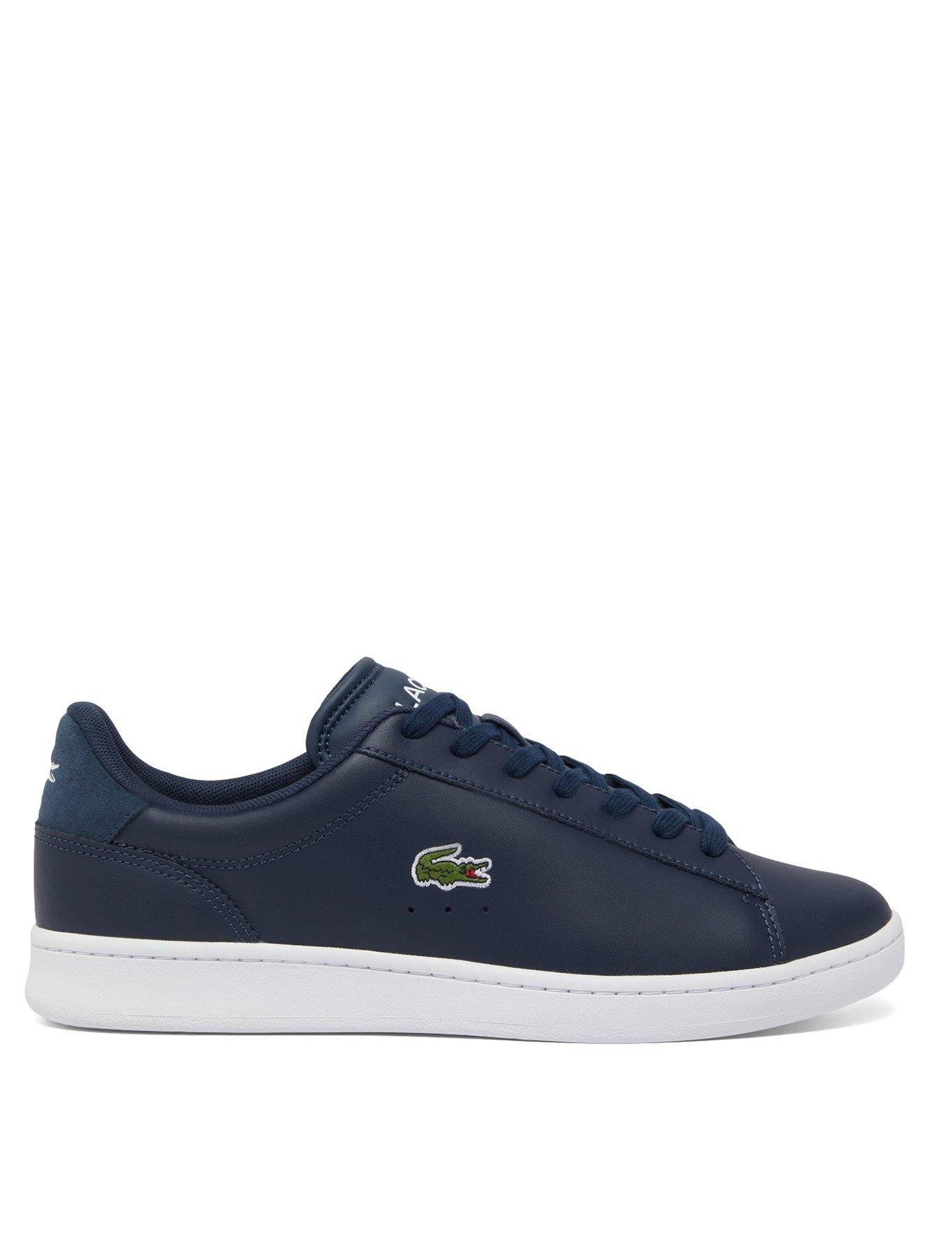 Lacoste Carnaby Leather Trainers Black Very