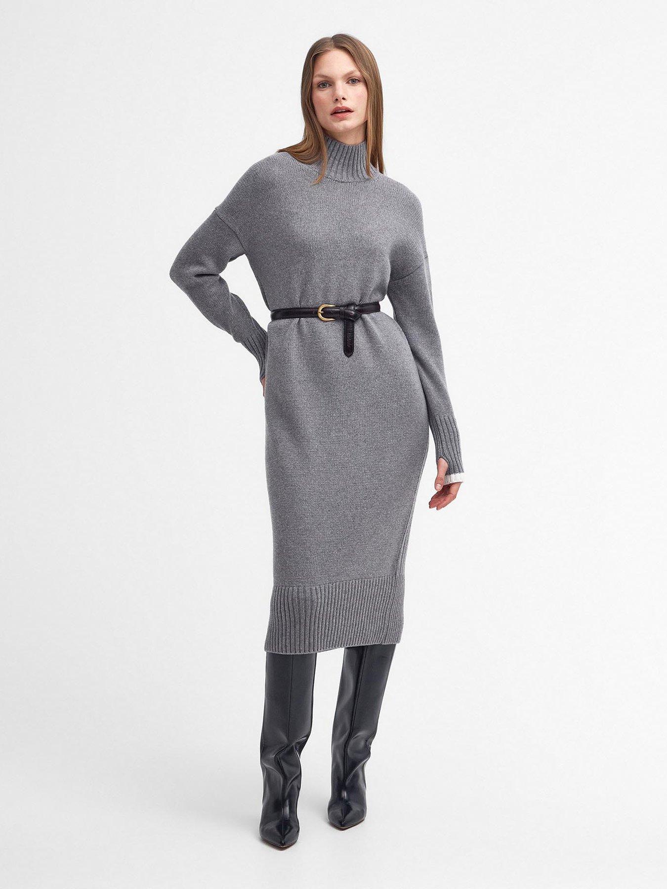 undefined Winona Knitted Midi Dress - Grey