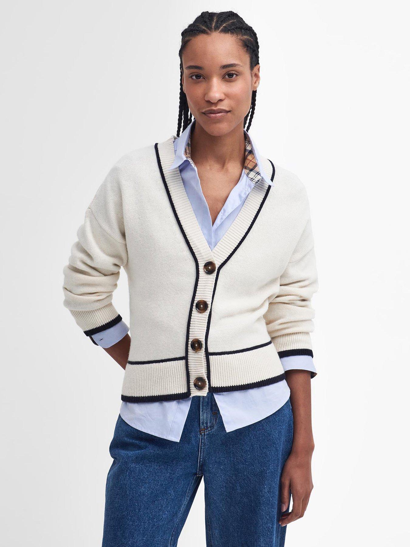 Barbour Claudia Knitted Cardigan White Very