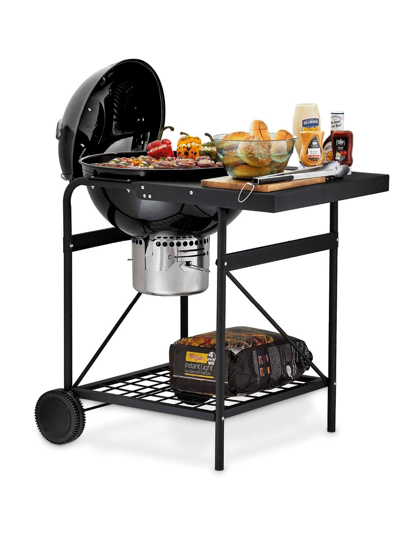 Product photograph of Tower Kettle Grill Bbq With Side Table from very.co.uk