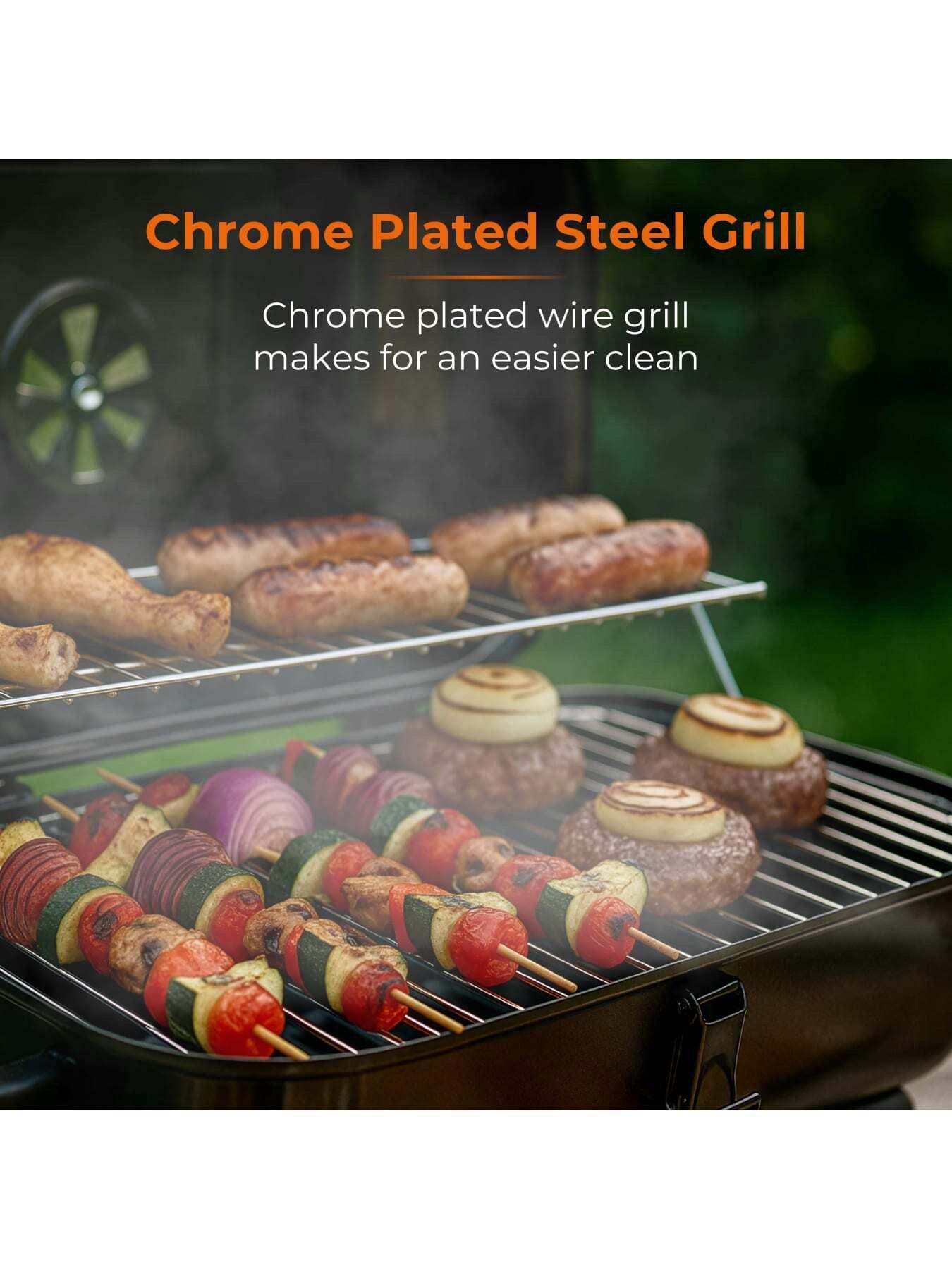 Image 5 of 7 of Tower Portable Charcoal Grill with Collapsible Legs, Black