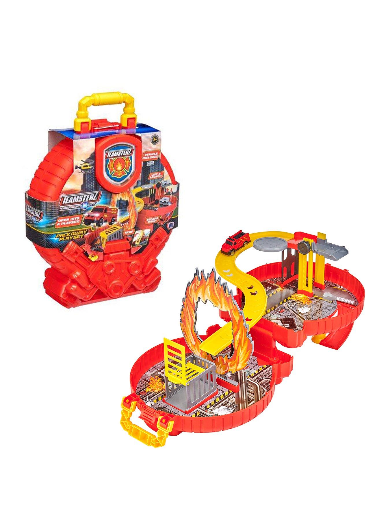 Teamsterz Emergency City Packaway Wheel Playset + 1 Car