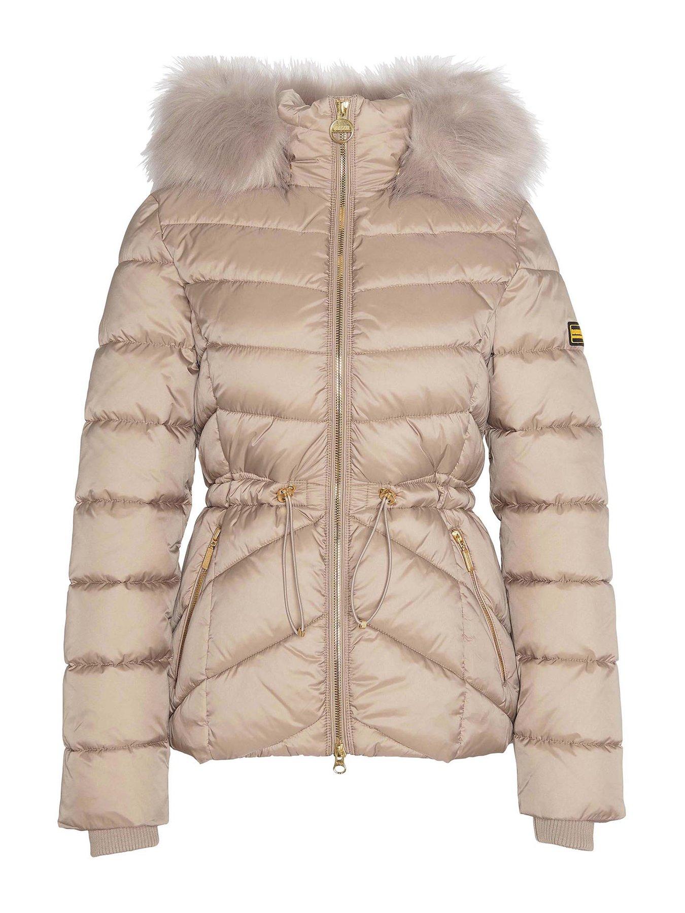 Barbour latte coat store