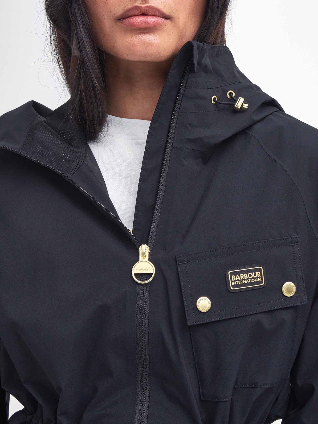 Image 4 of 6 of Barbour International Alicia Waterproof Jacket - Black