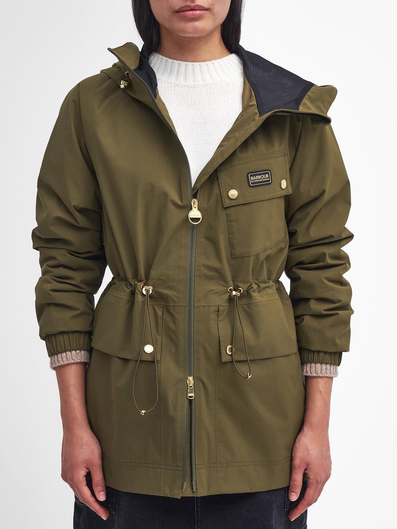Barbour waterproof jacket kids Green clearance