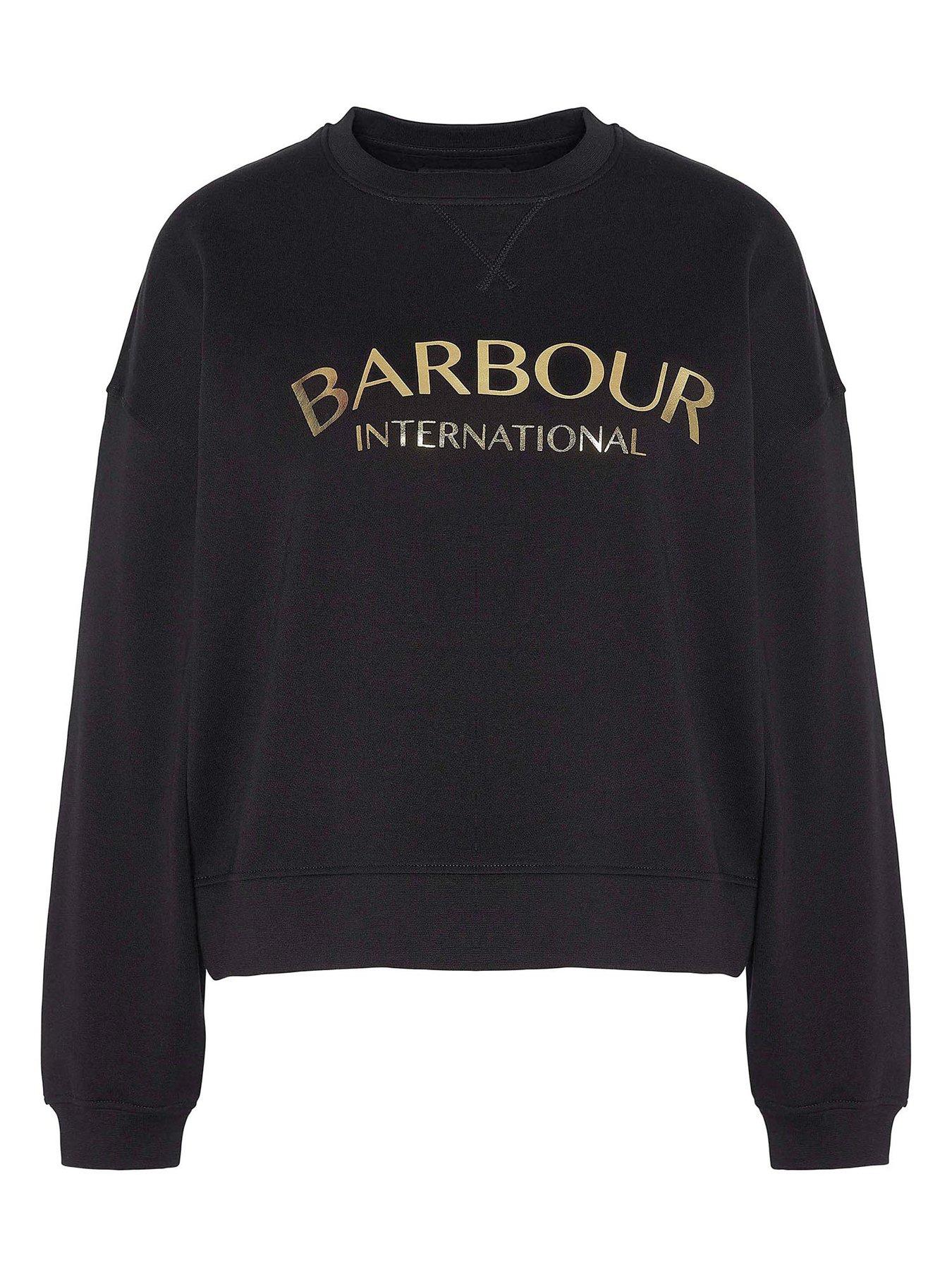 Barbour sweatshirt black sale