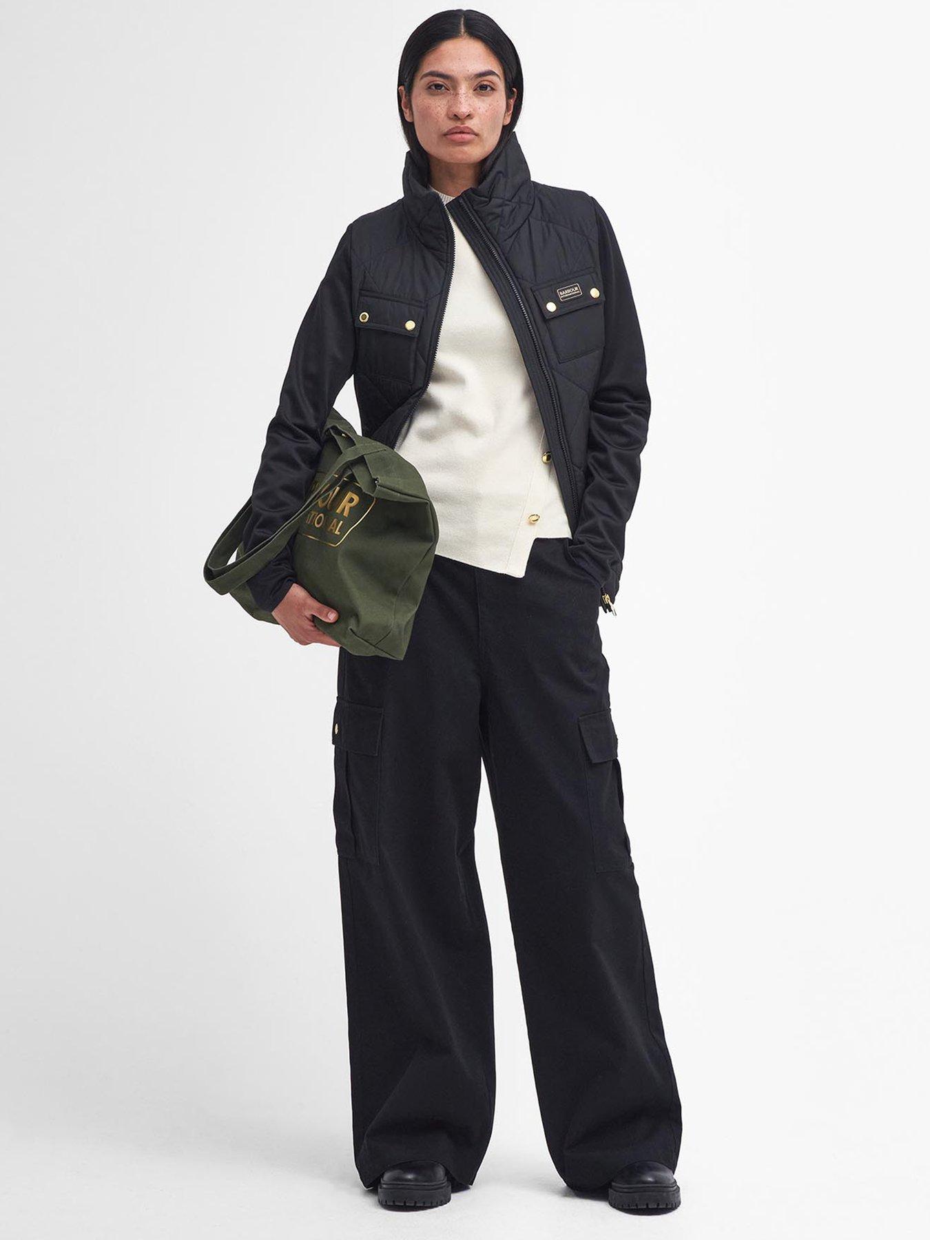 Image 3 of 6 of Barbour International Rubins Quilted Sweat Jacket - Black